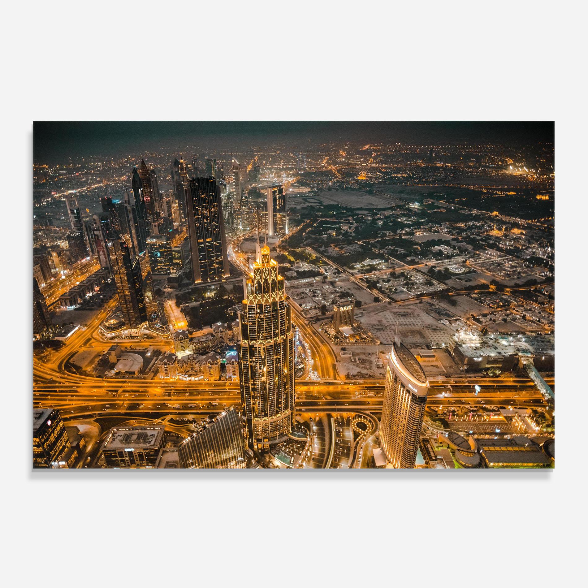 Panel Szklany do Kuchni Dubai Lights mockup 0