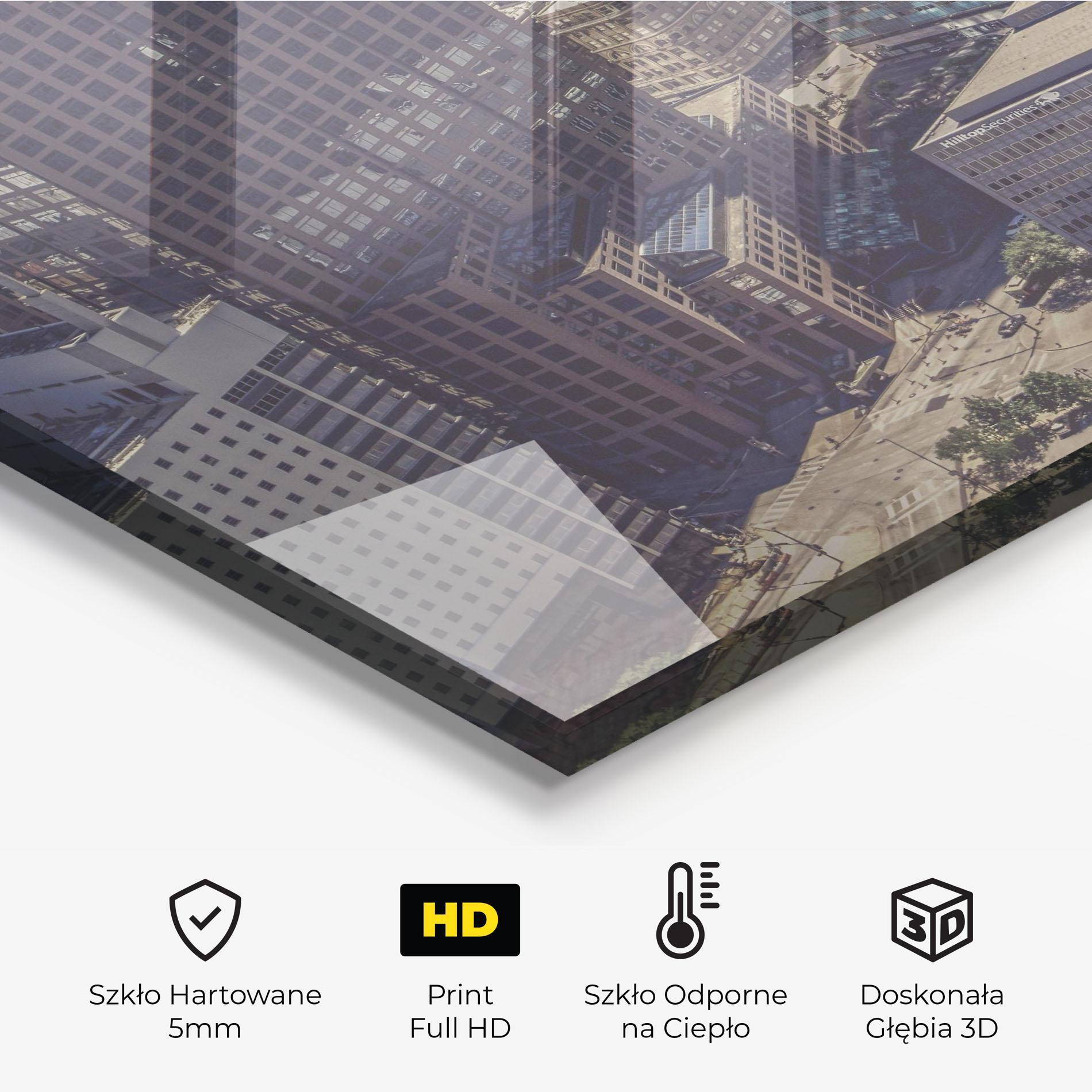 Panel Szklany do Kuchni Cream Light Building mockup 2