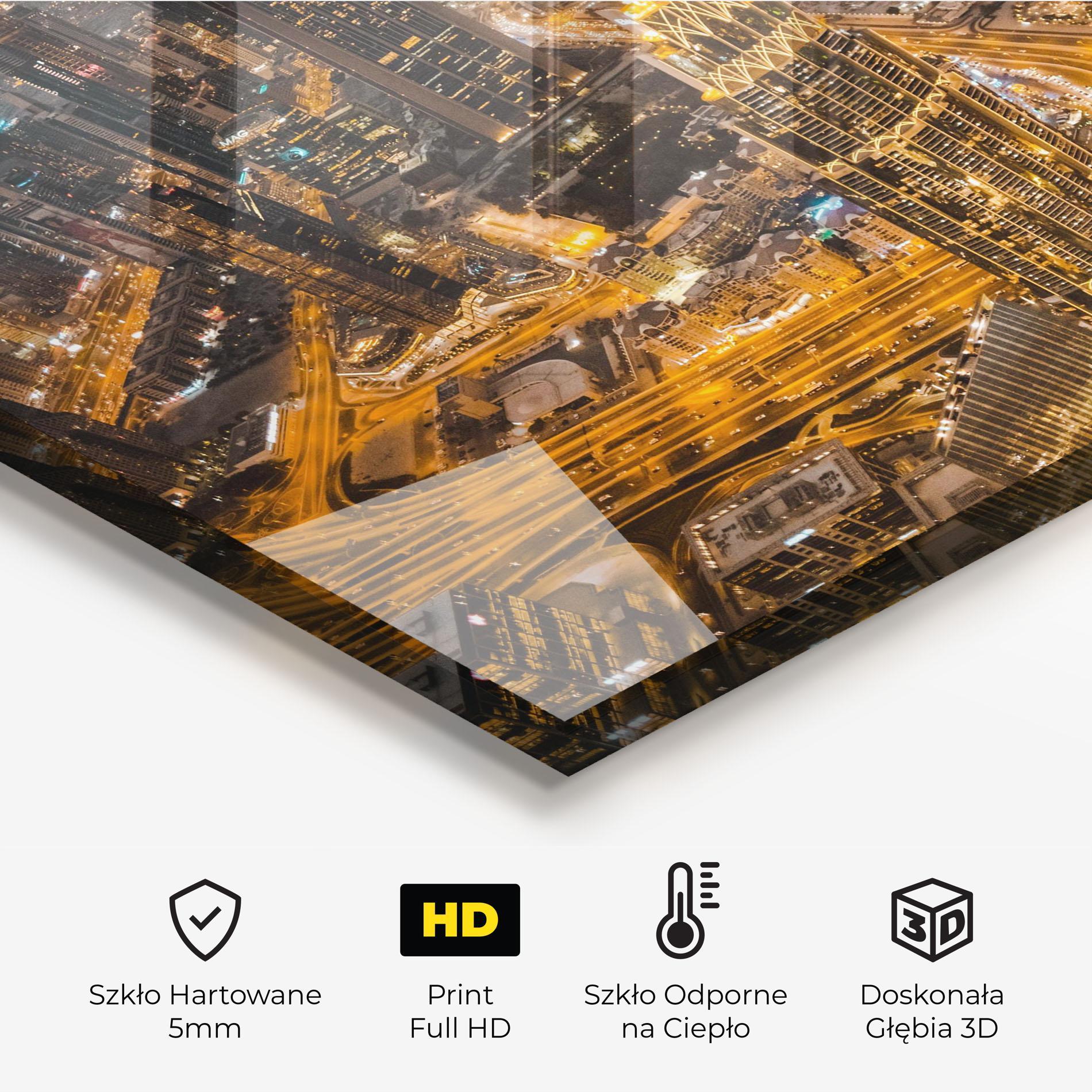 Panel Szklany do Kuchni Dubai Lights mockup 2