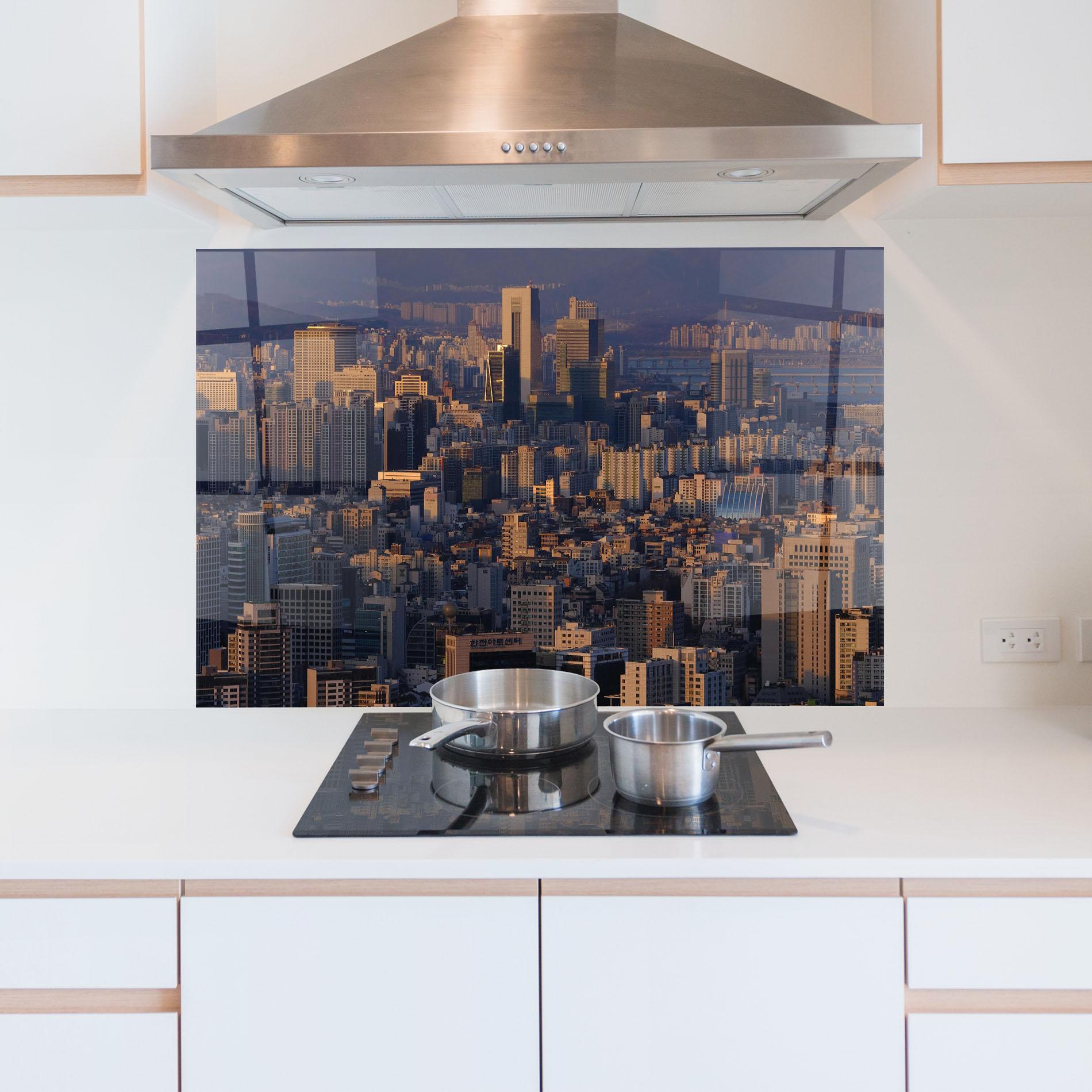 Panel Szklany do Kuchni Big City mockup 5