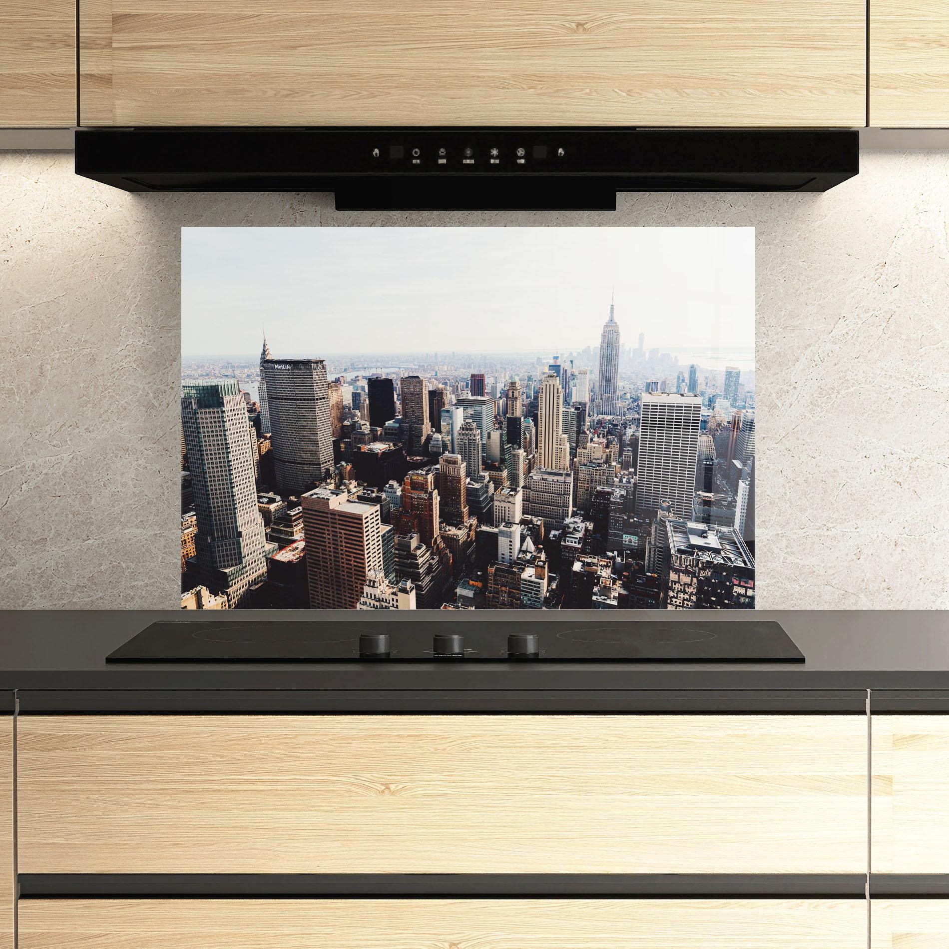 Panel Szklany do Kuchni Building Mix View mockup 3