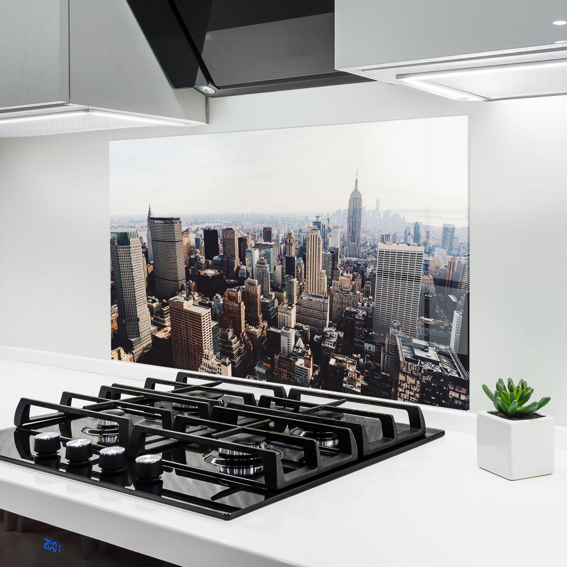 Panel Szklany do Kuchni Building Mix View mockup 6