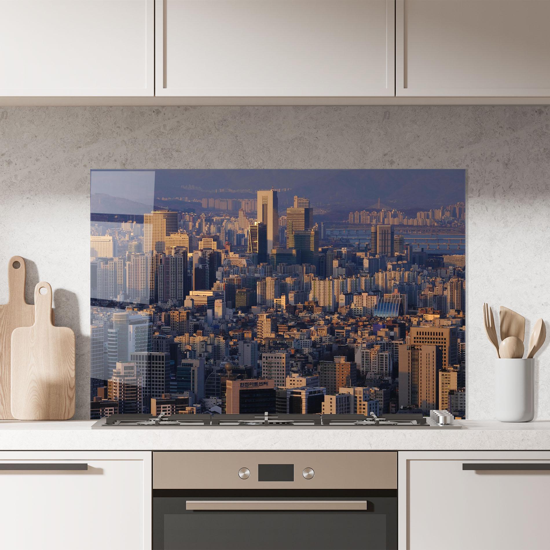 Panel Szklany do Kuchni Big City mockup 7