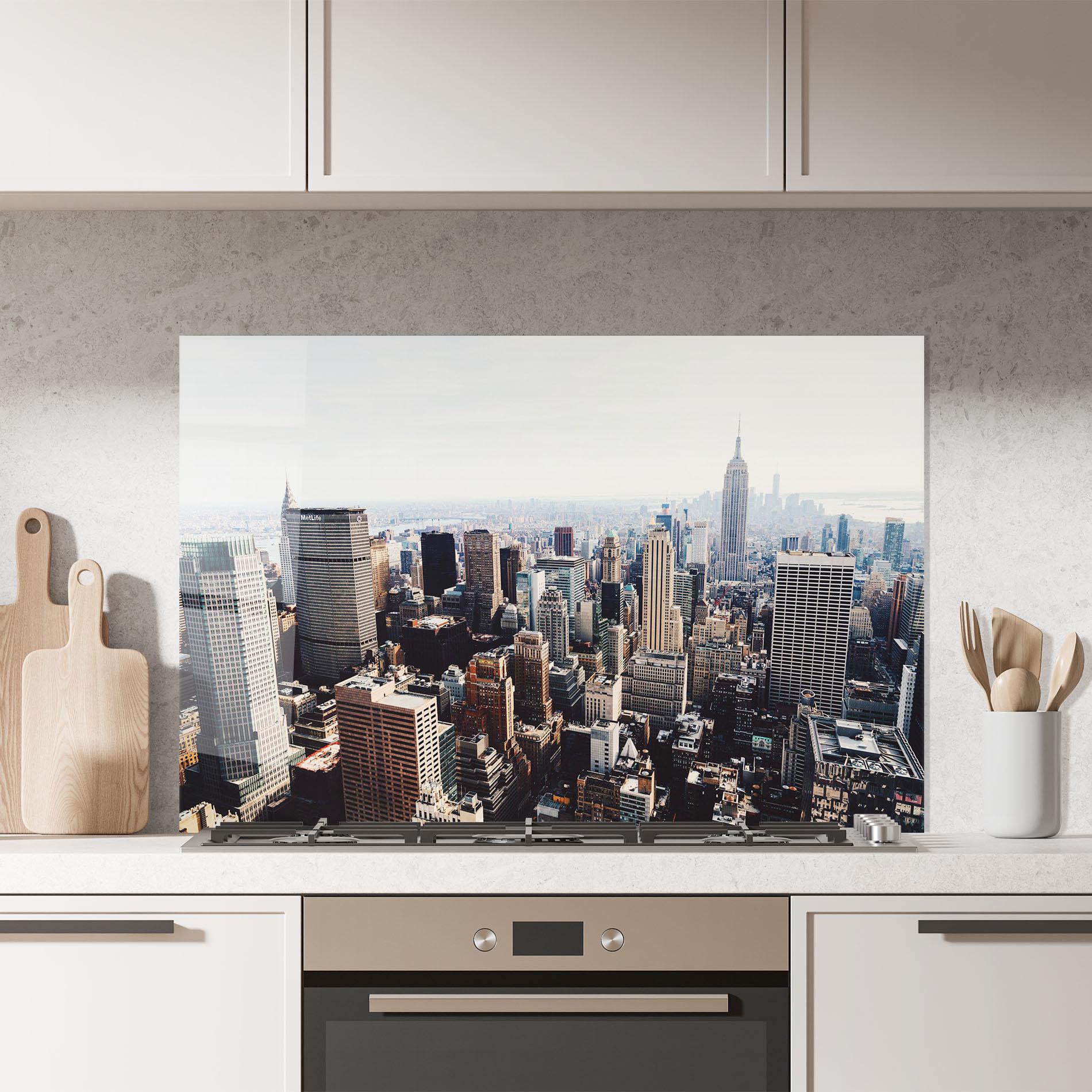 Panel Szklany do Kuchni Building Mix View mockup 7