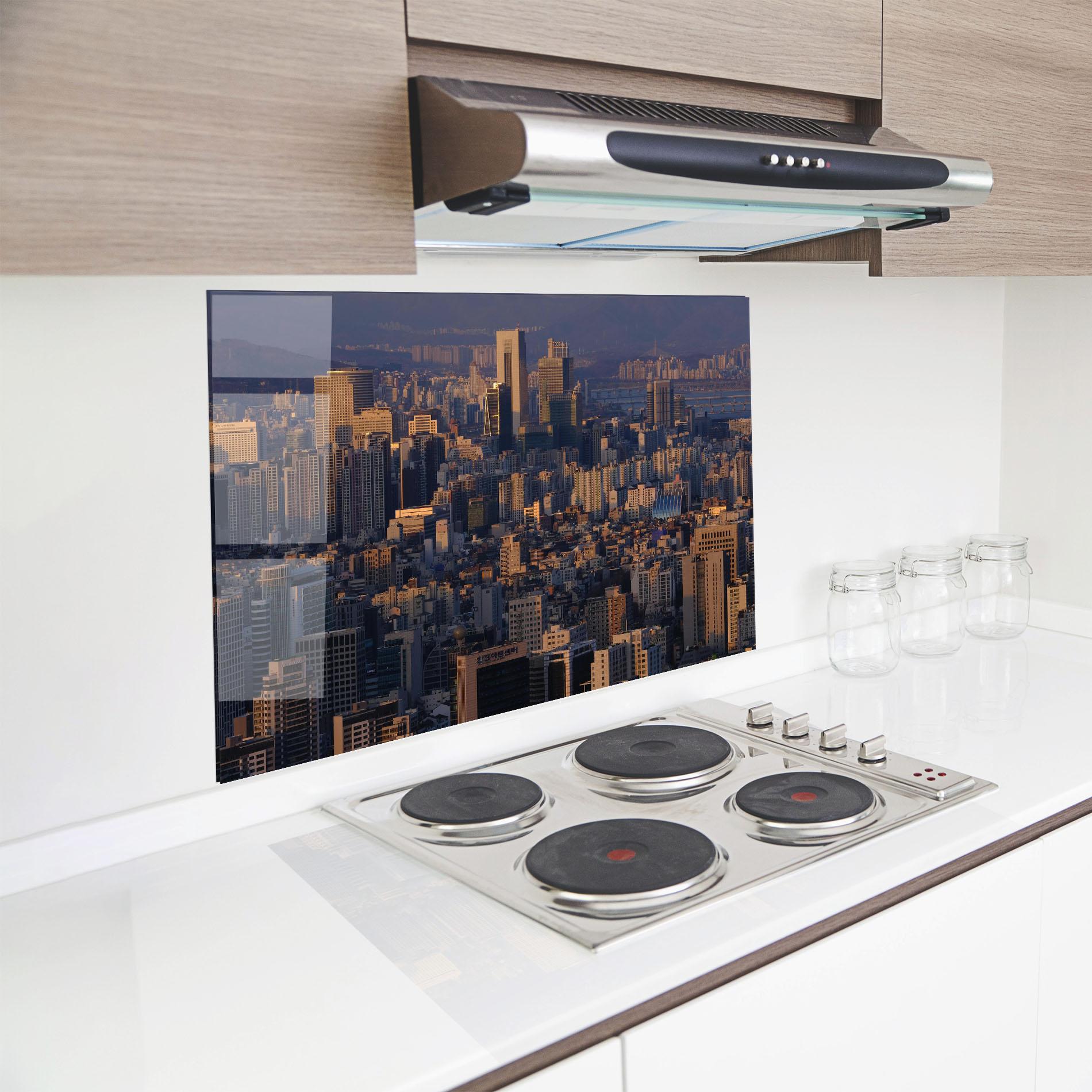 Panel Szklany do Kuchni Big City mockup 8