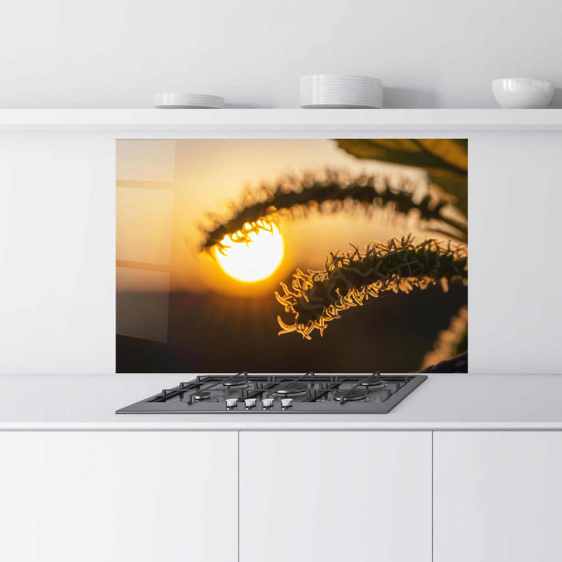 Panel Szklany do Kuchni Plant Shilouette mockup 9