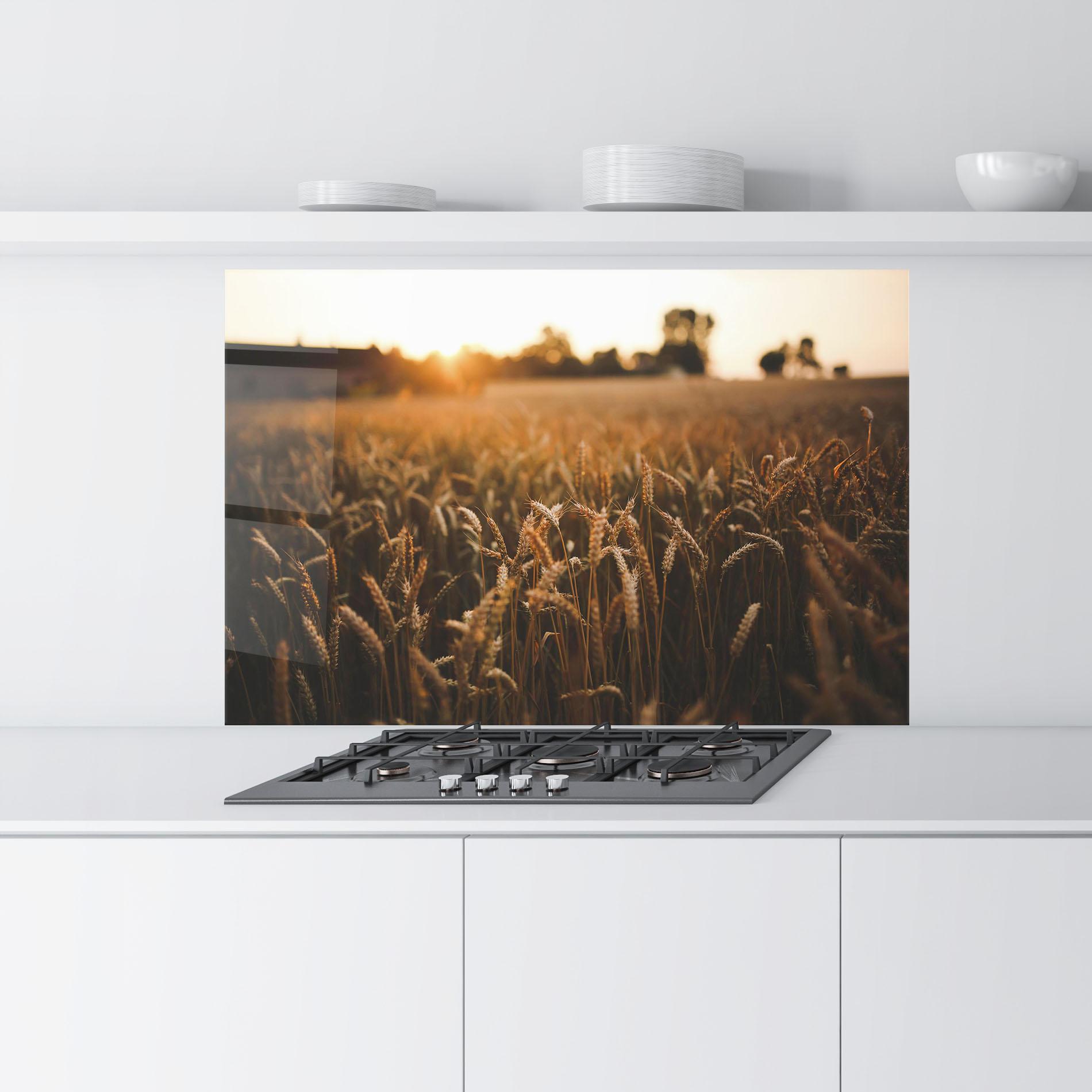 Panel Szklany do Kuchni Summer Field mockup 9