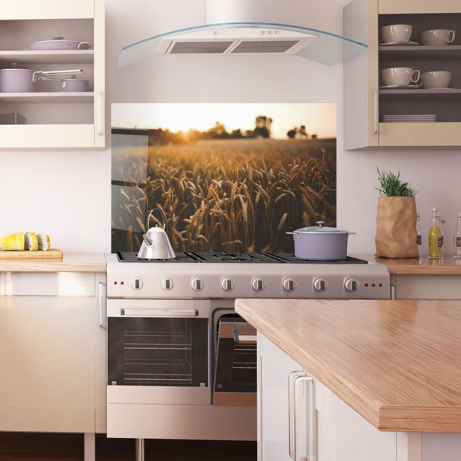 Panel Szklany do Kuchni Summer Field mockup 1