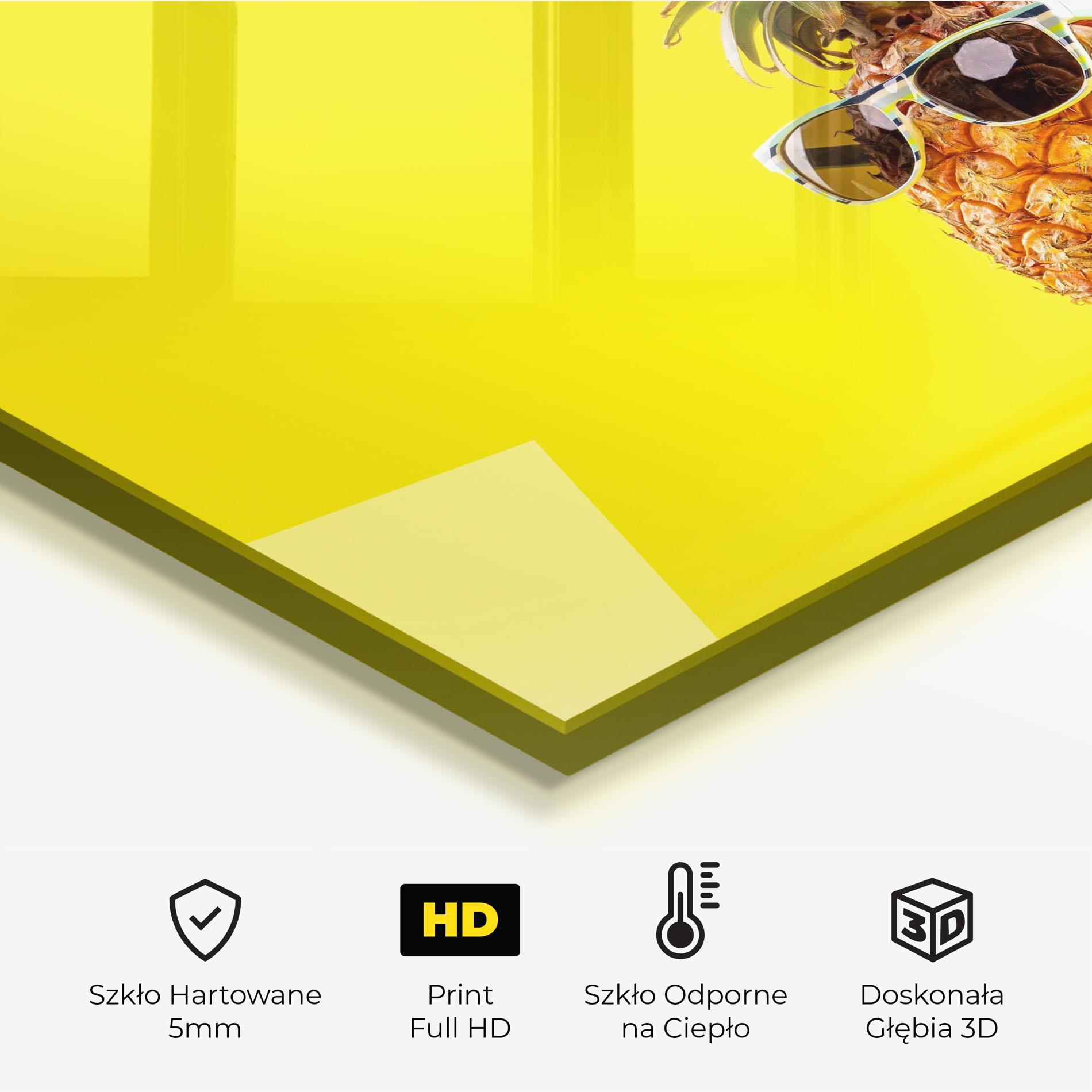 Panel Szklany do Kuchni Pineapple Looking Up mockup 2