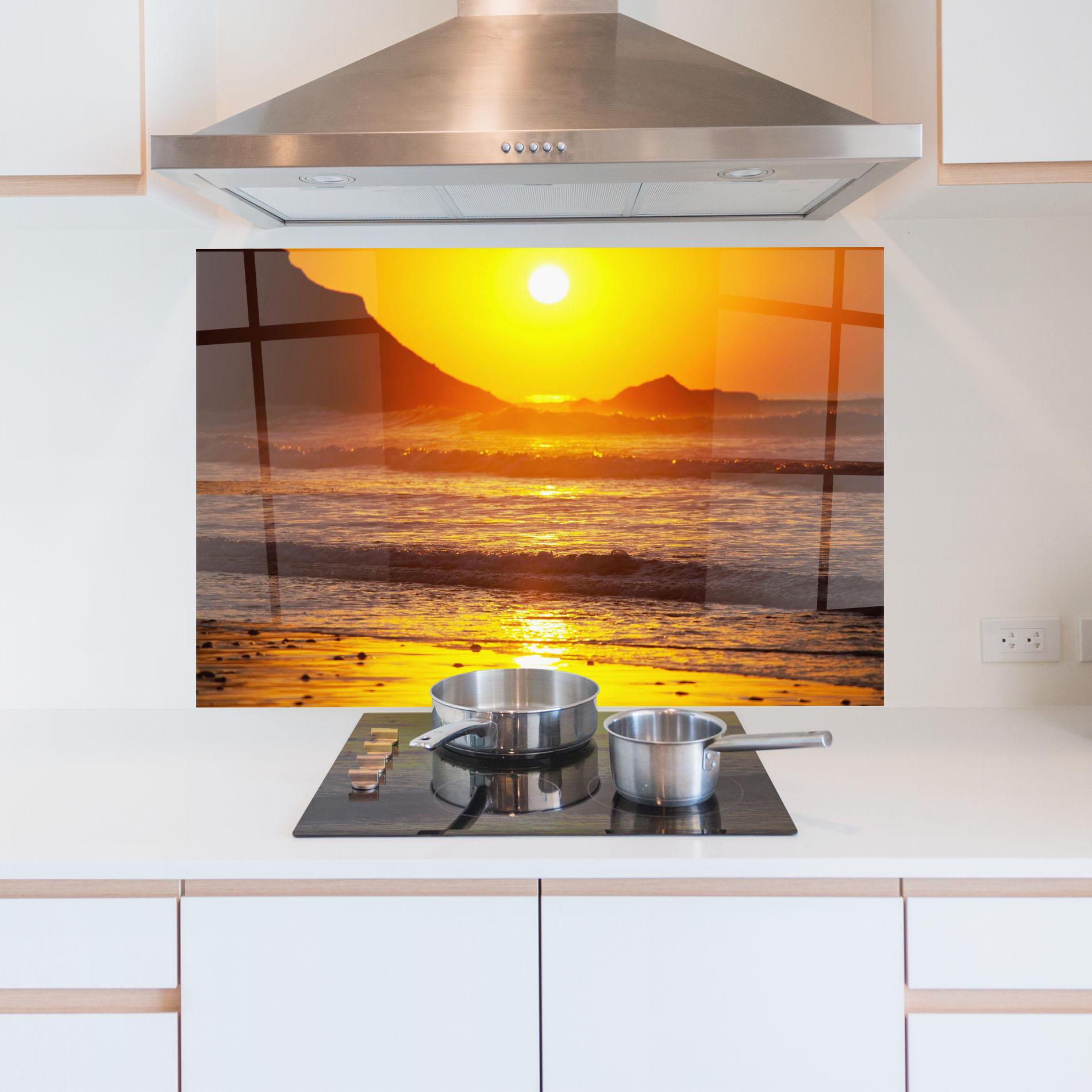 Panel Szklany do Kuchni Sea Sunset mockup 5