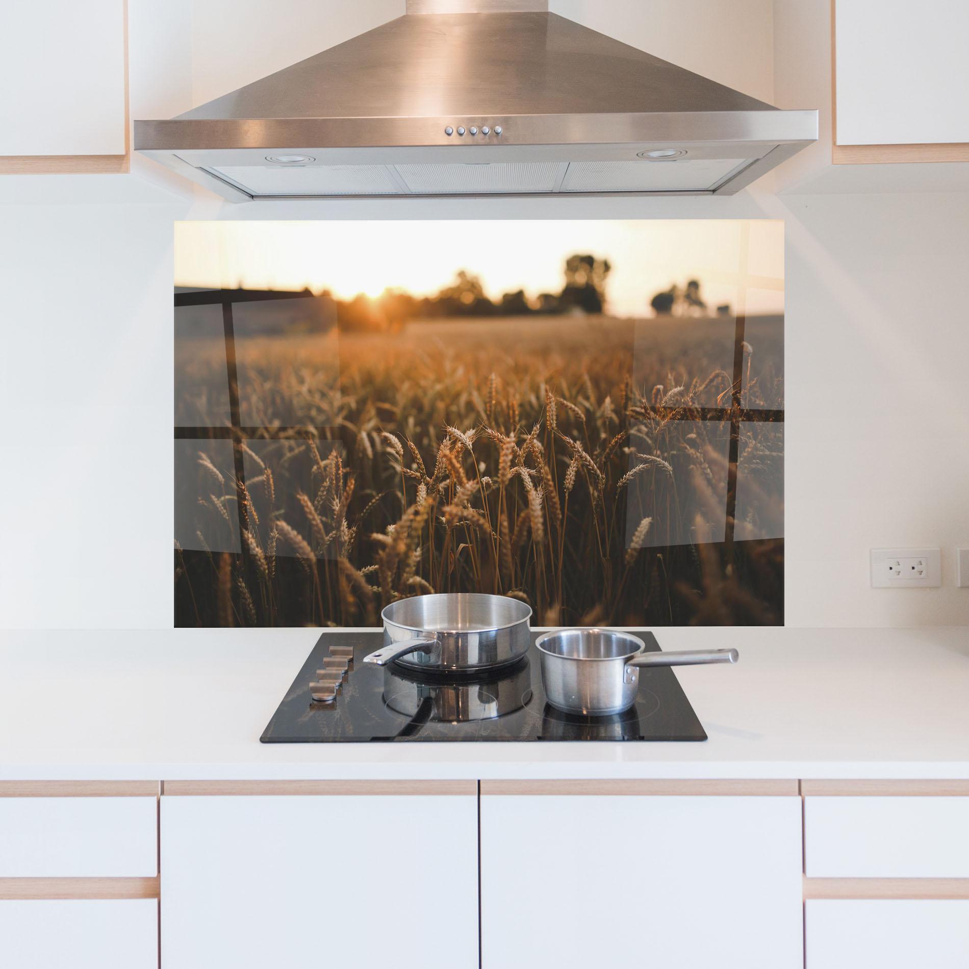 Panel Szklany do Kuchni Summer Field mockup 5