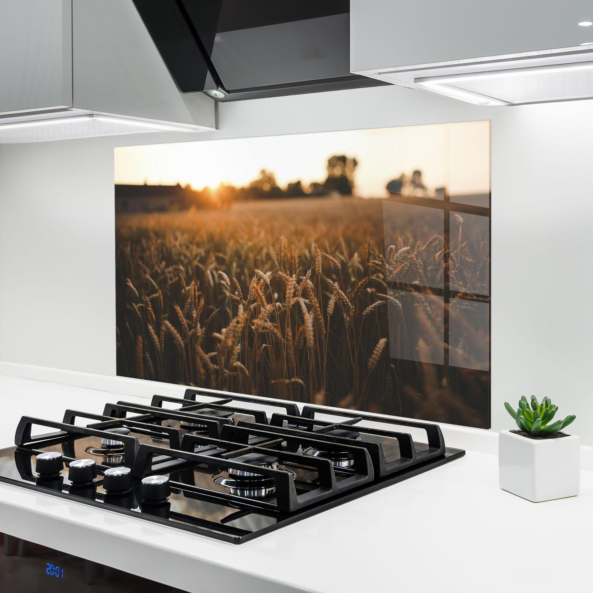 Panel Szklany do Kuchni Summer Field mockup 6