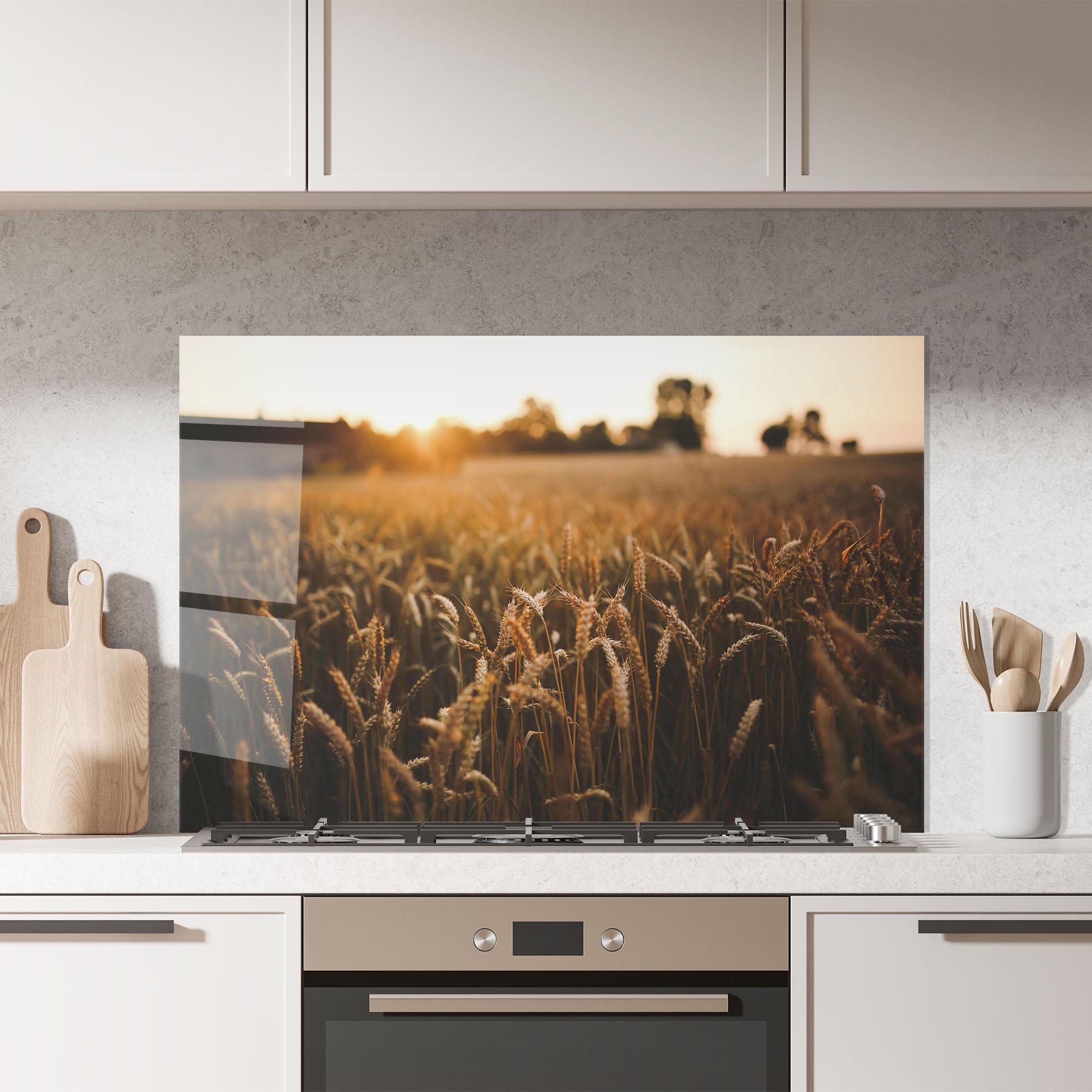 Panel Szklany do Kuchni Summer Field mockup 7