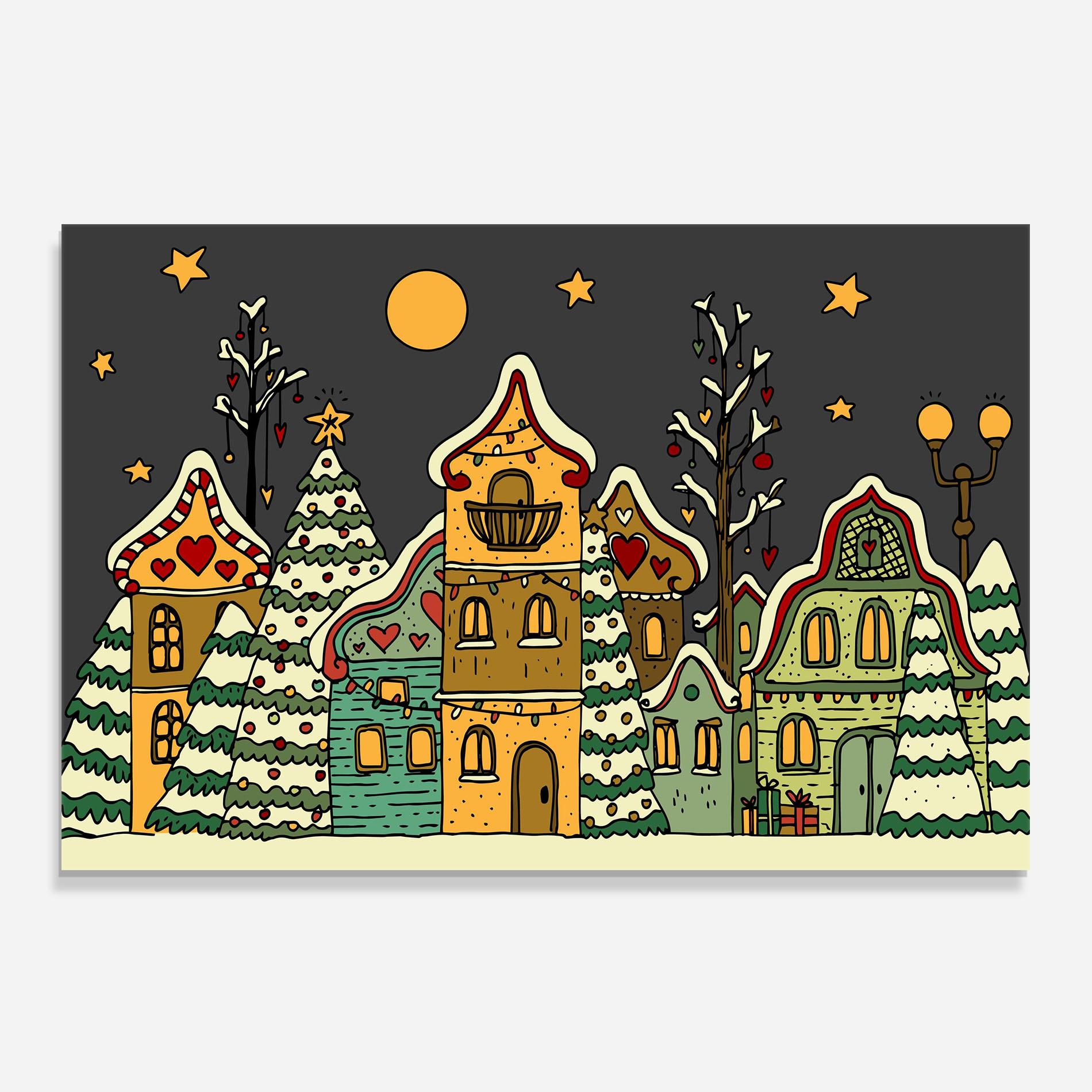 Panel Szklany do Kuchni Christmas Home Art mockup 0