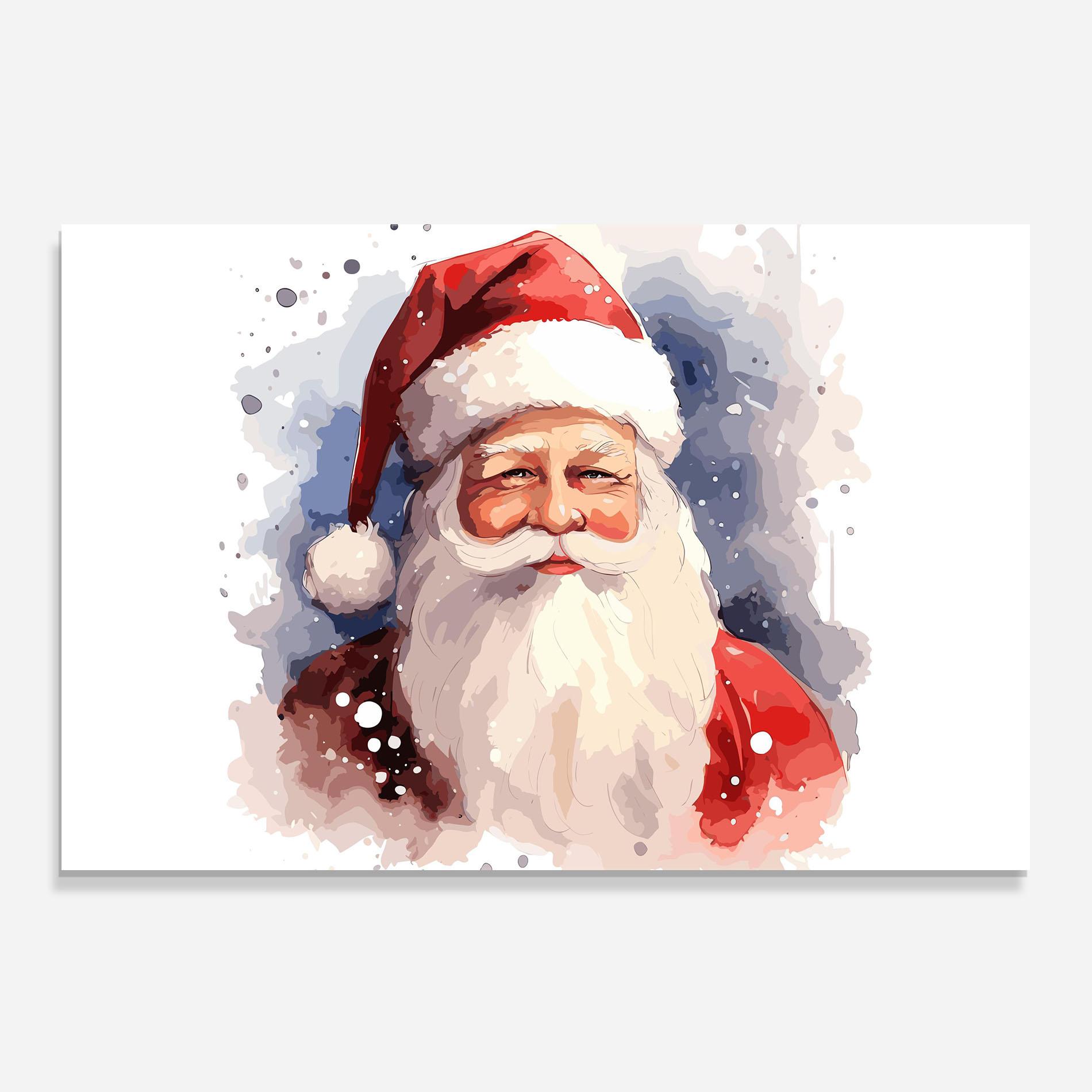 Panel Szklany do Kuchni Cute Santa mockup 0