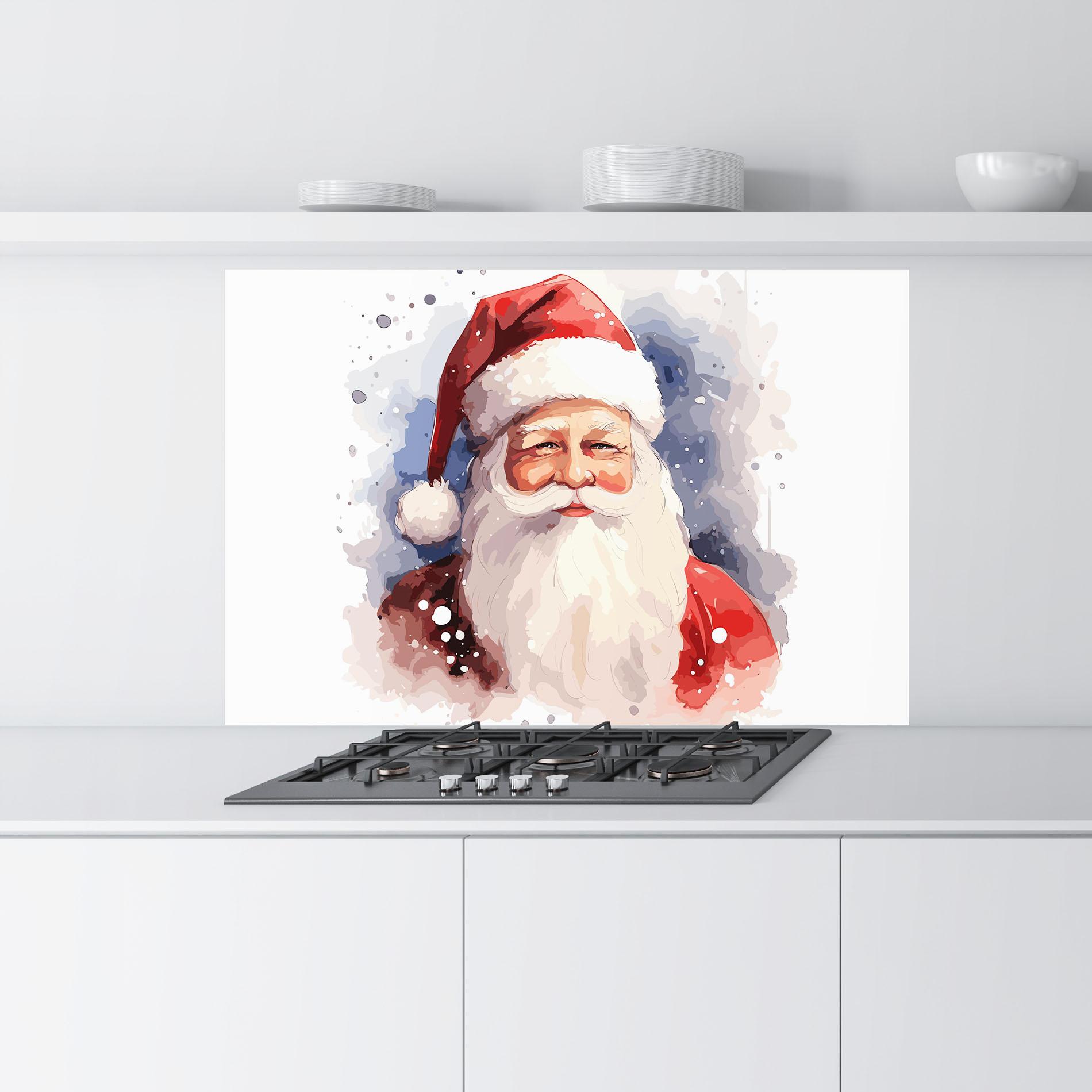 Panel Szklany do Kuchni Cute Santa mockup 9