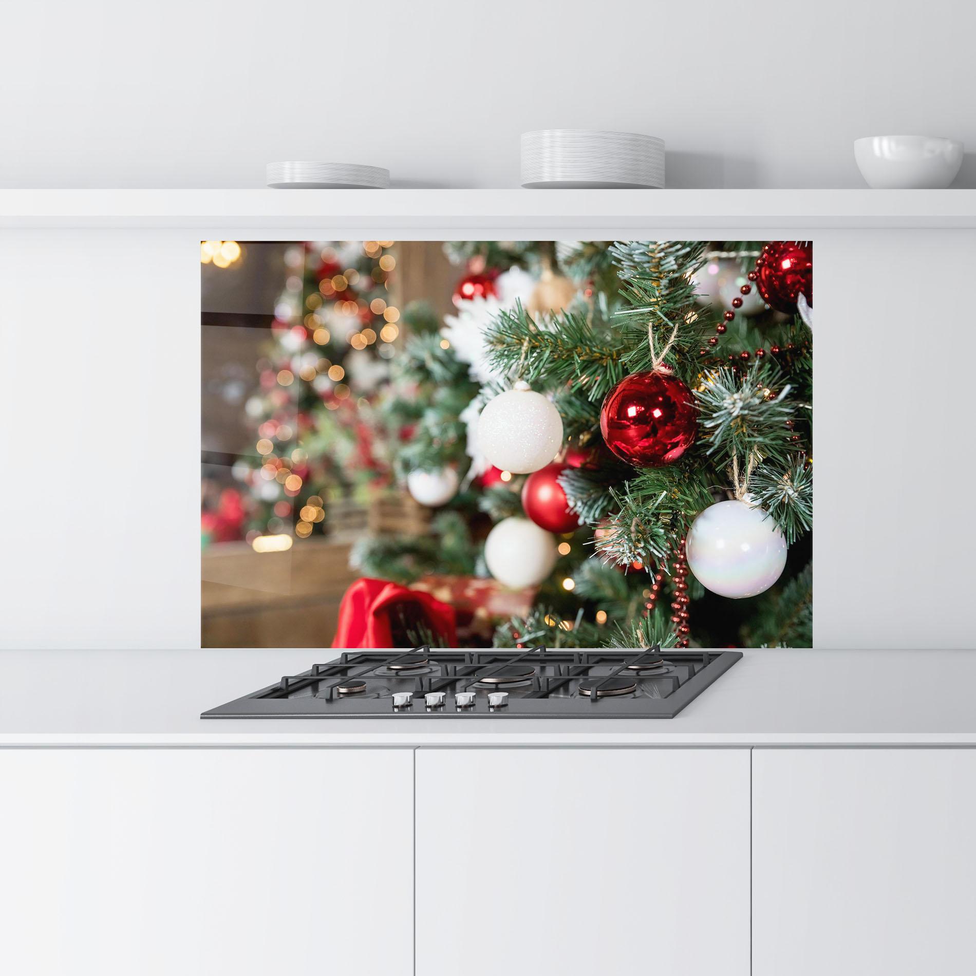 Panel Szklany do Kuchni Magic Christmas Home mockup 9