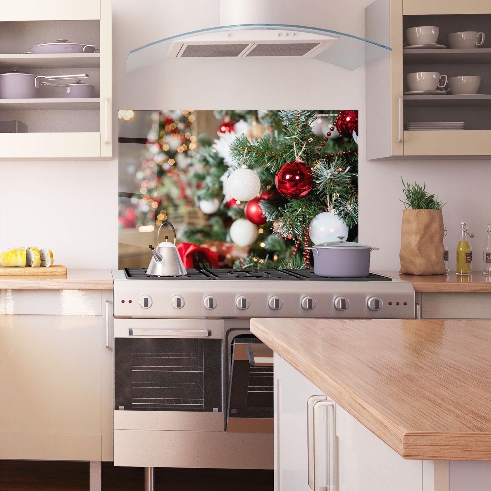 Panel Szklany do Kuchni Magic Christmas Home mockup 1