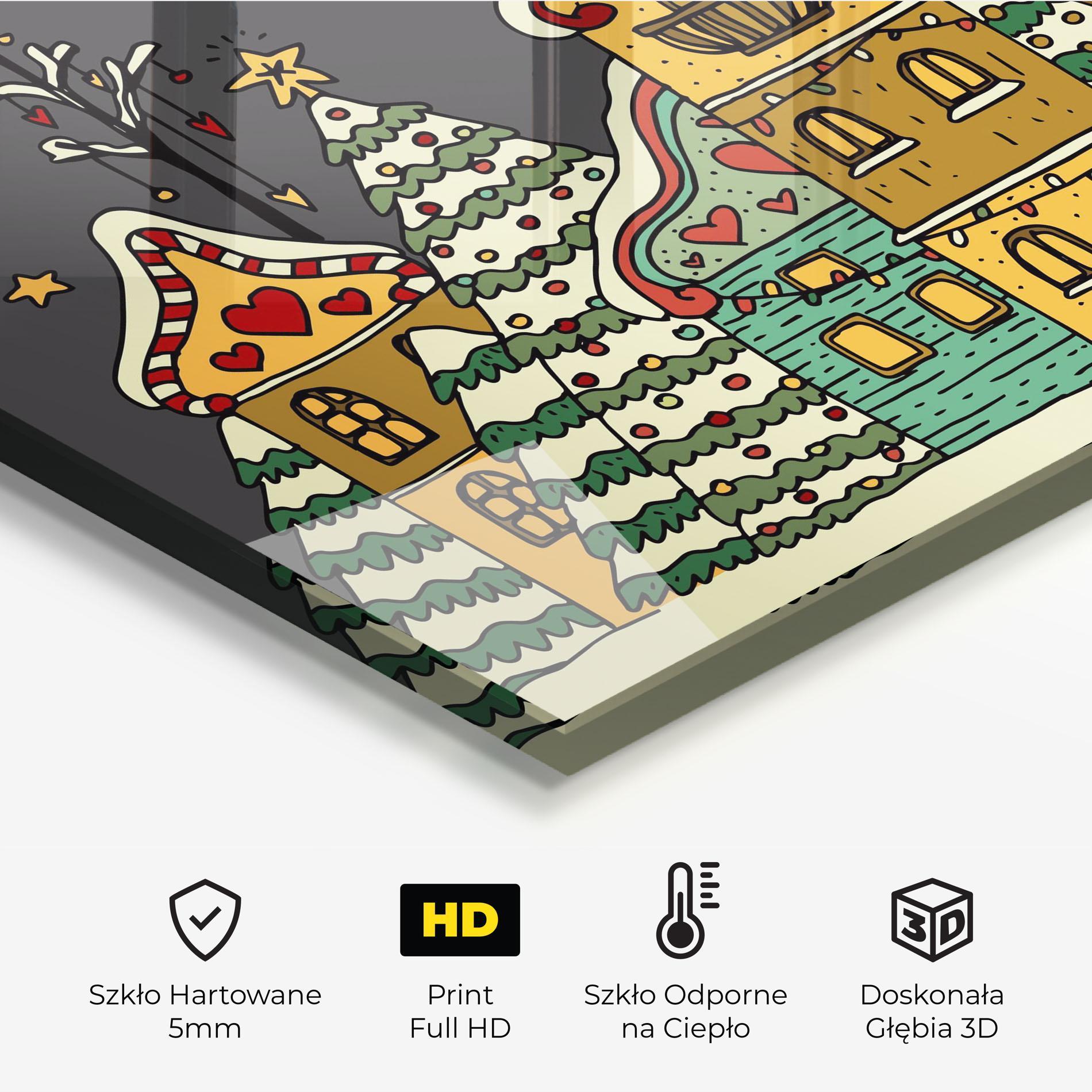 Panel Szklany do Kuchni Christmas Home Art mockup 2