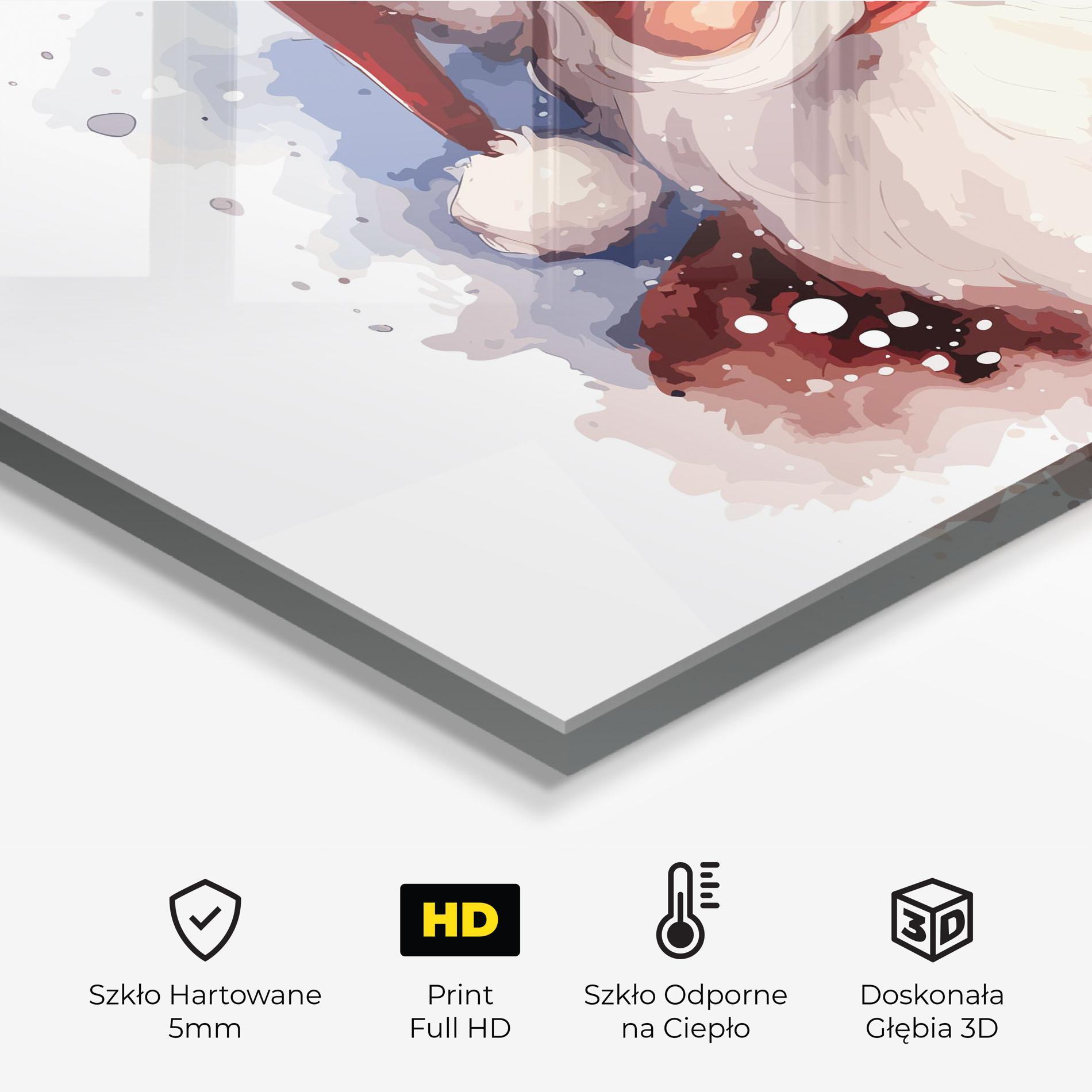 Panel Szklany do Kuchni Cute Santa mockup 2