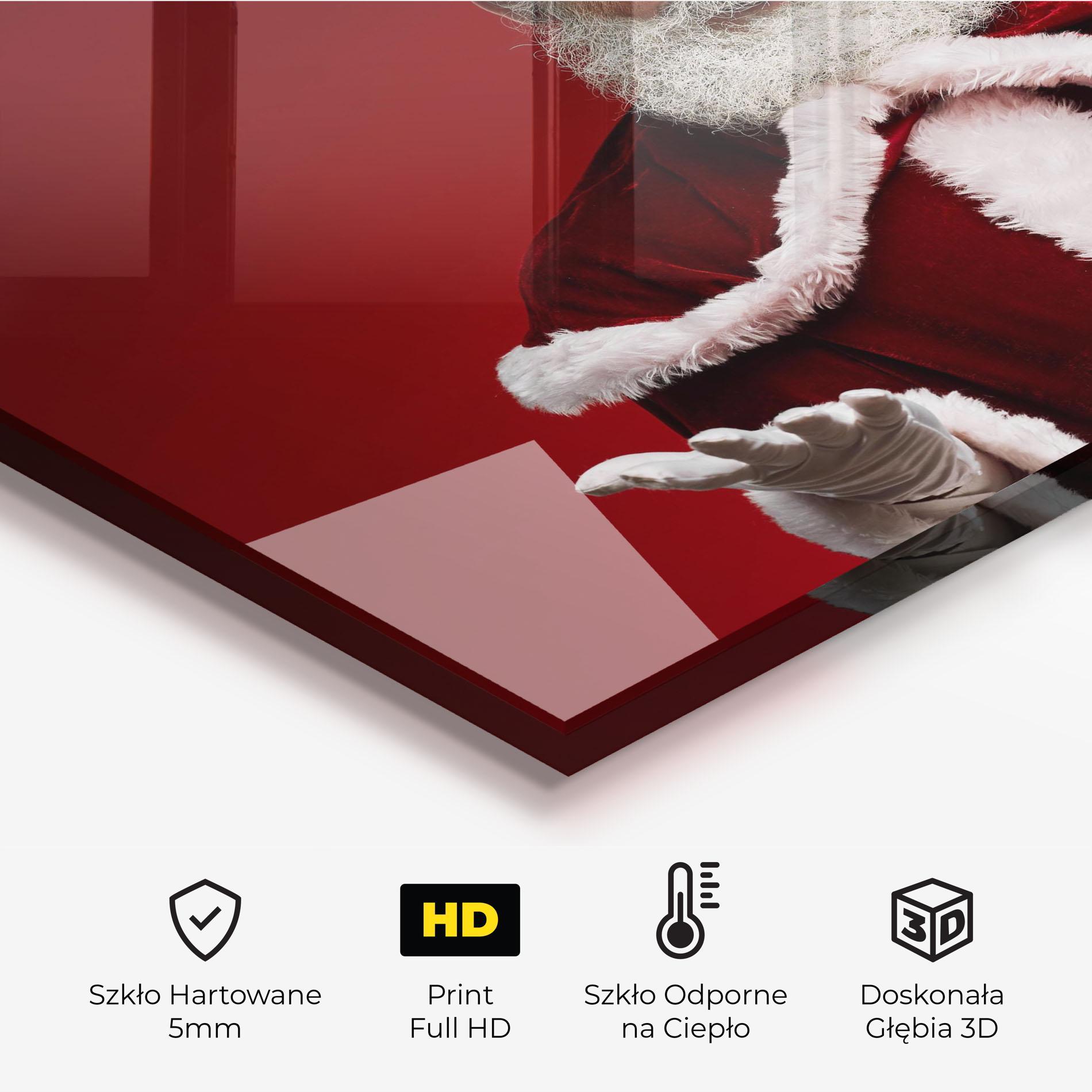 Panel Szklany do Kuchni Santa Welcoming You mockup 2