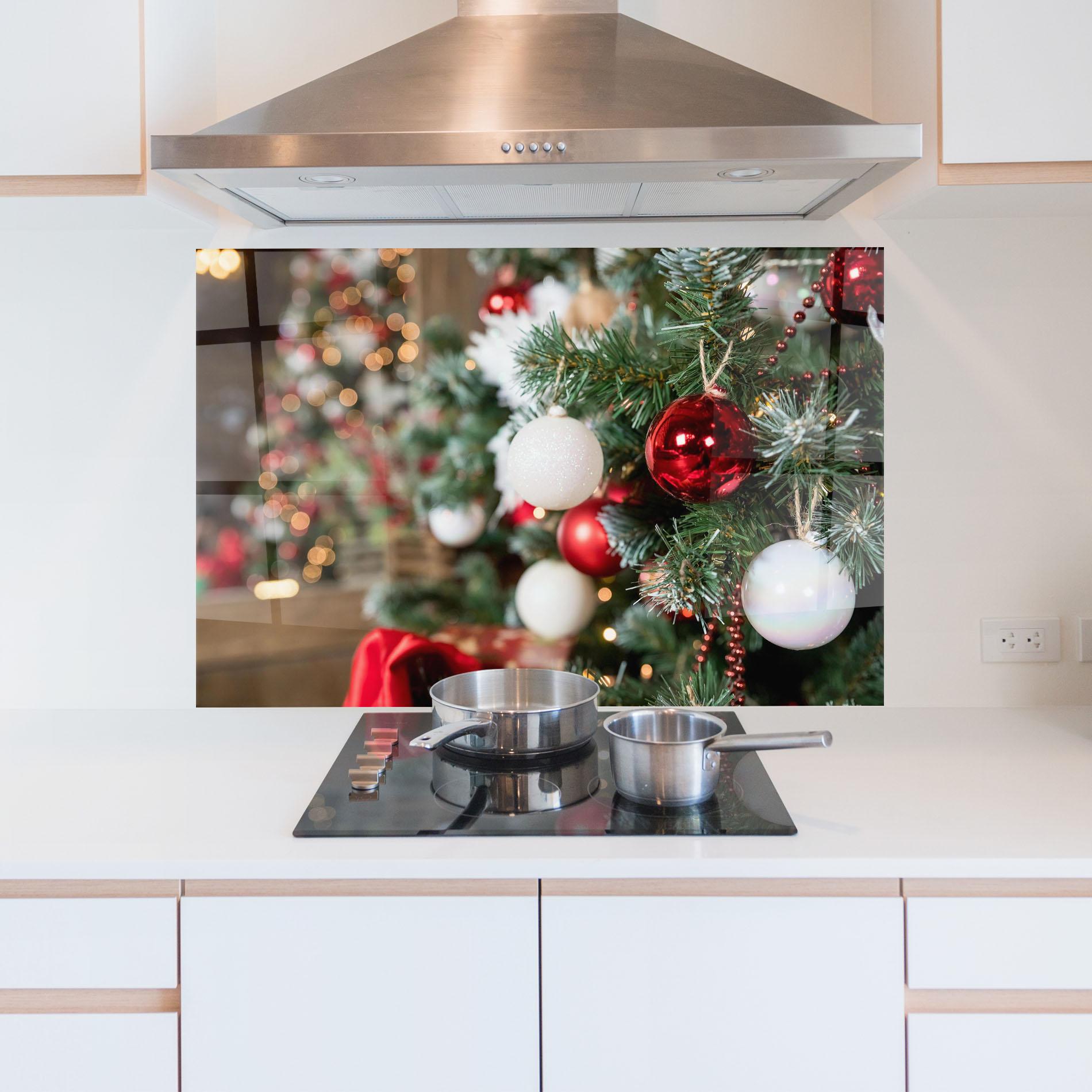 Panel Szklany do Kuchni Magic Christmas Home mockup 5