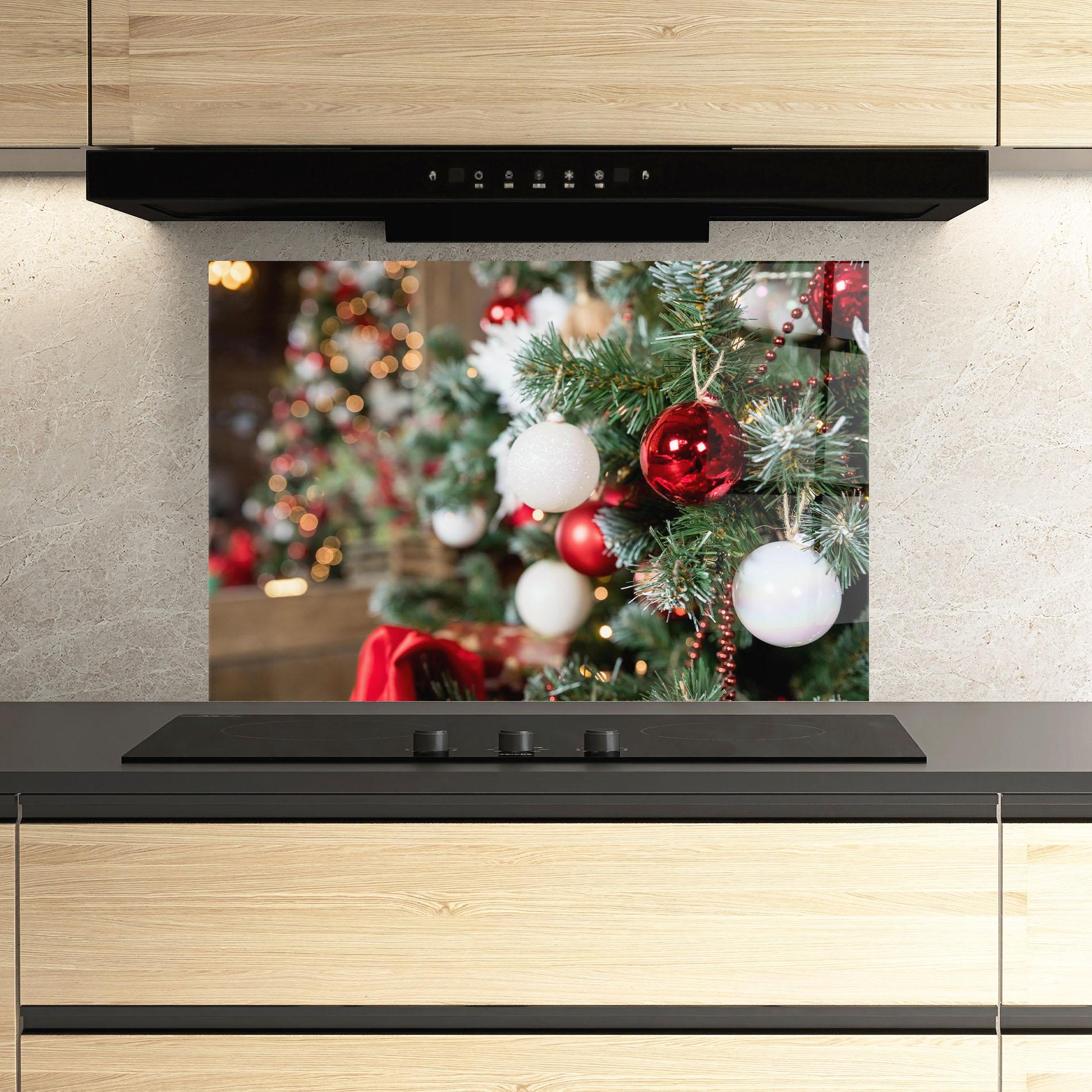Panel Szklany do Kuchni Magic Christmas Home mockup 3
