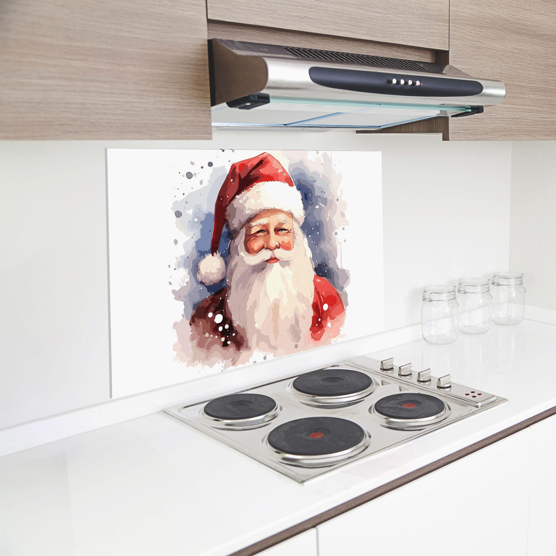 Panel Szklany do Kuchni Cute Santa mockup 8