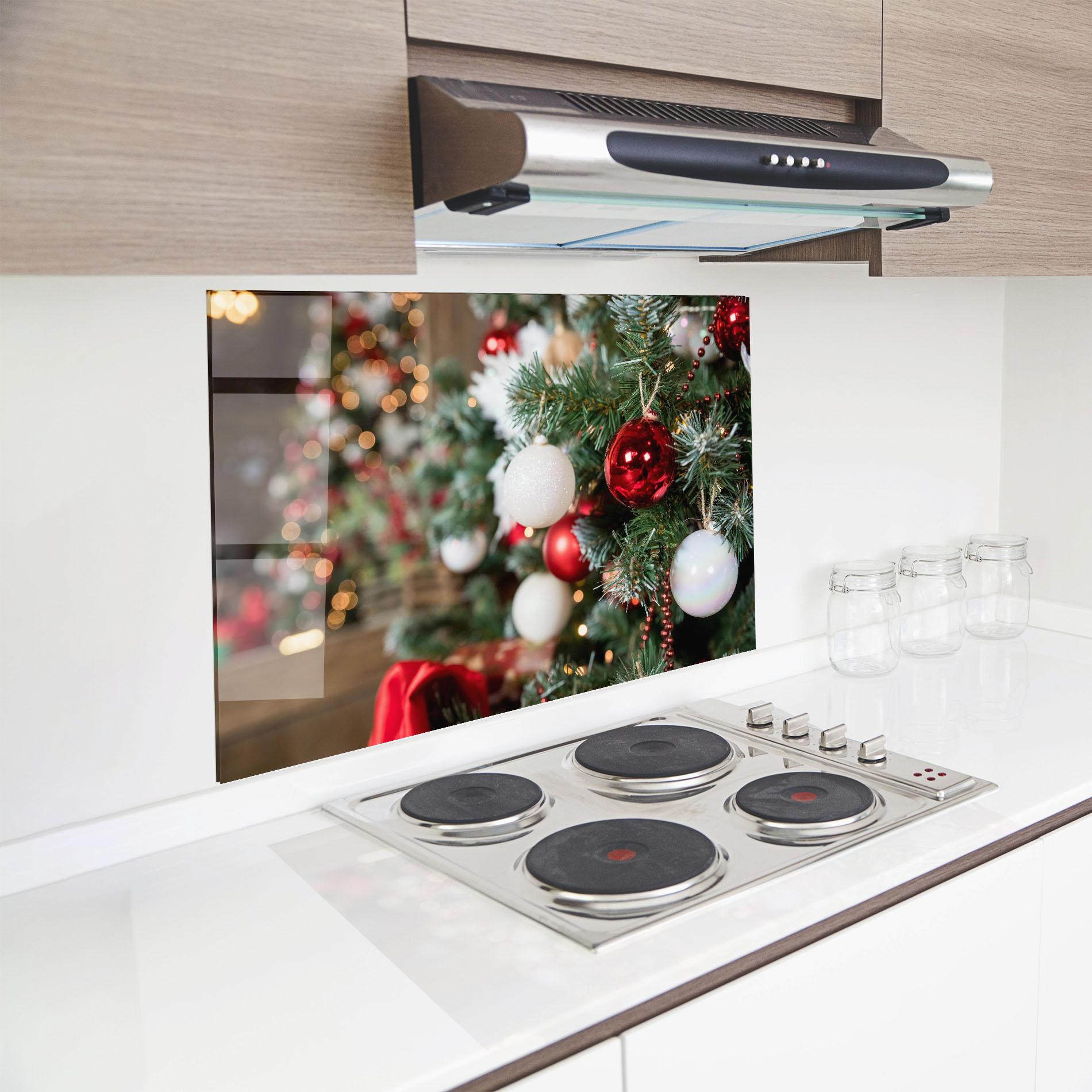Panel Szklany do Kuchni Magic Christmas Home mockup 8