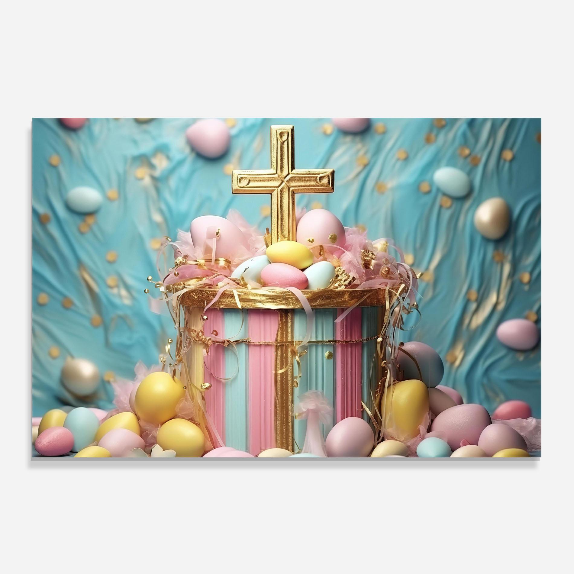 Panel Szklany do Kuchni Easter Egg Decor mockup 0