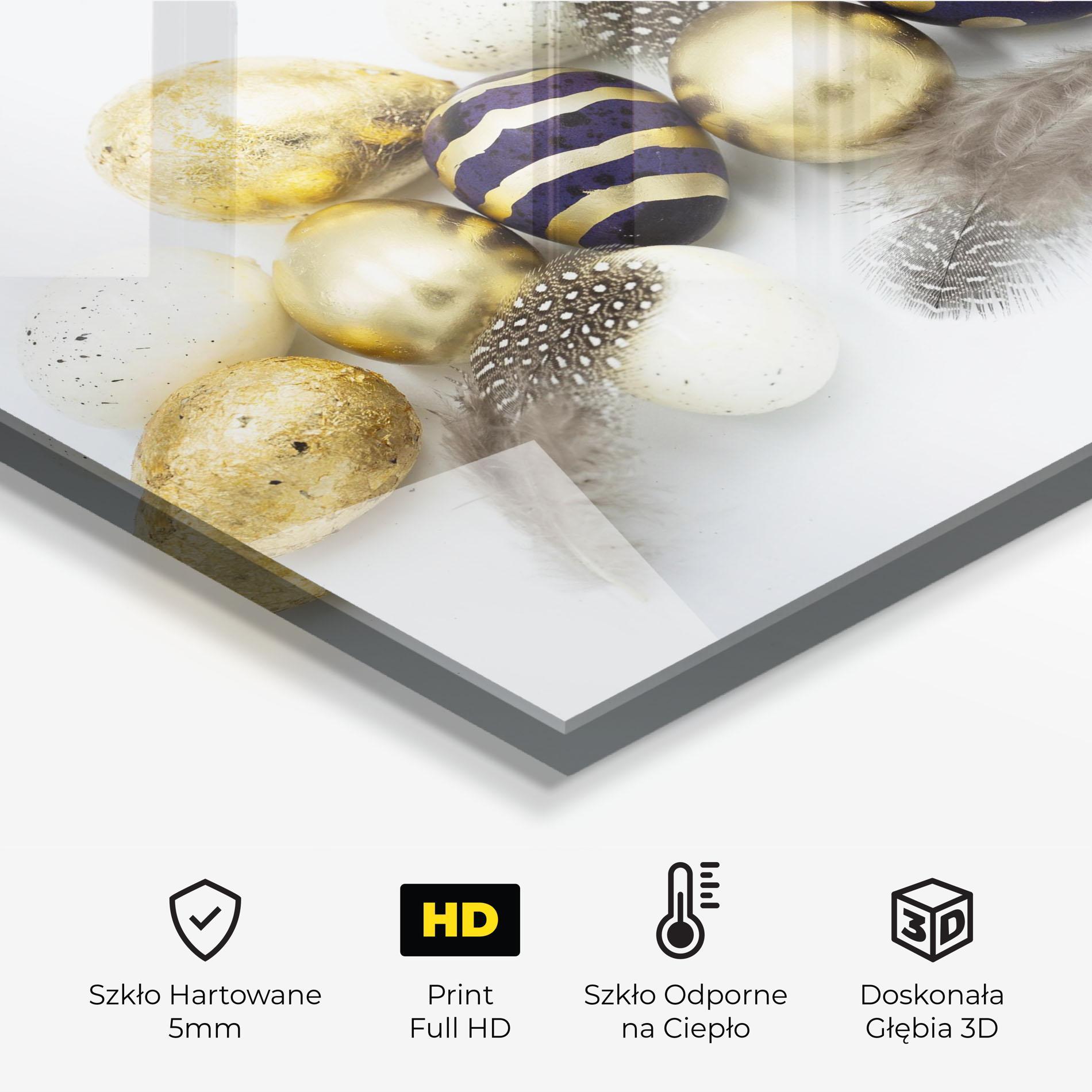 Panel Szklany do Kuchni Golden Black Eggs mockup 2