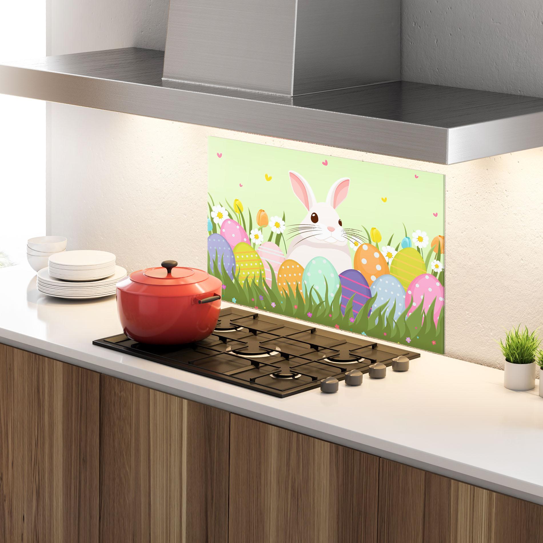 Panel Szklany do Kuchni Friendly Rabbit mockup 4