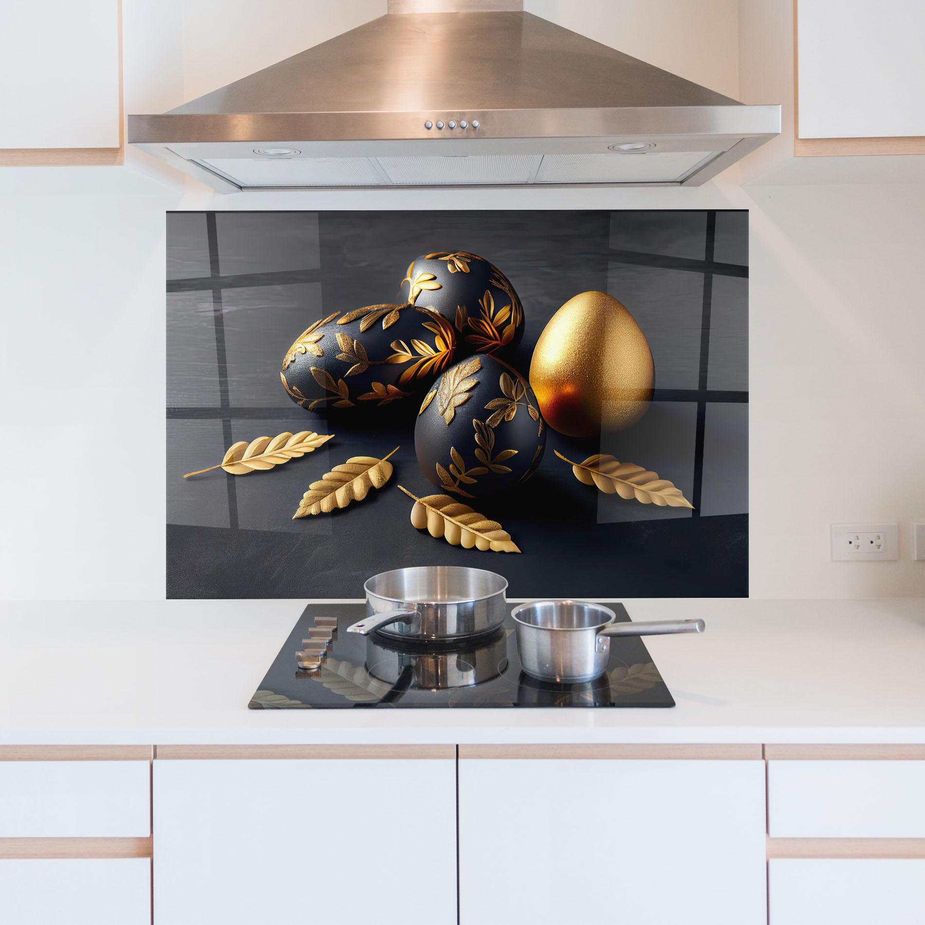 Panel Szklany do Kuchni Black Gold Egs mockup 5
