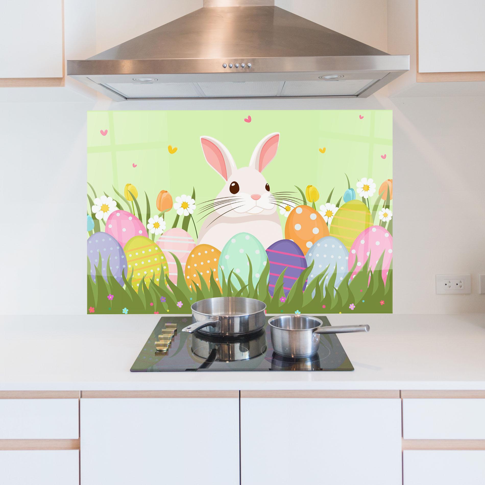 Panel Szklany do Kuchni Friendly Rabbit mockup 5