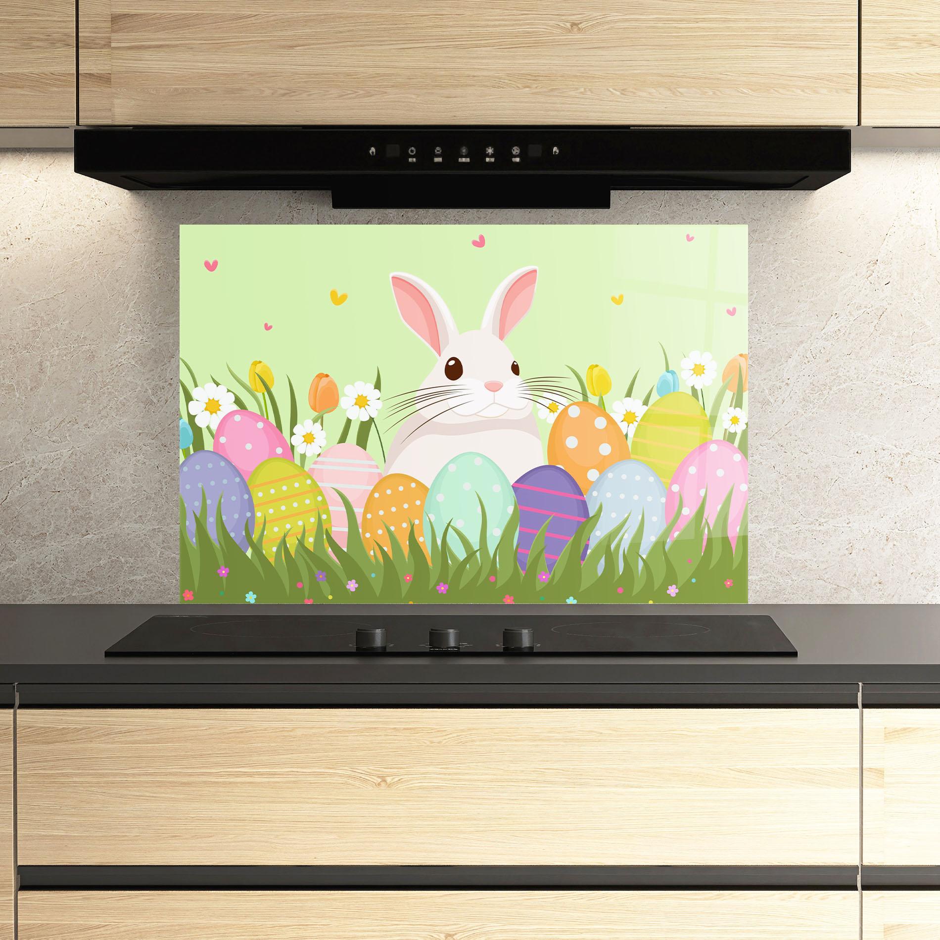 Panel Szklany do Kuchni Friendly Rabbit mockup 3