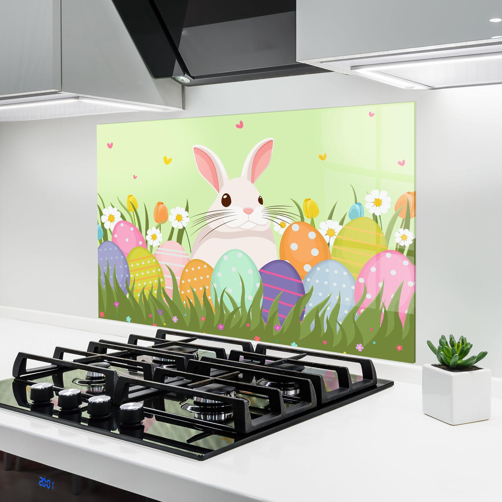 Panel Szklany do Kuchni Friendly Rabbit mockup 6