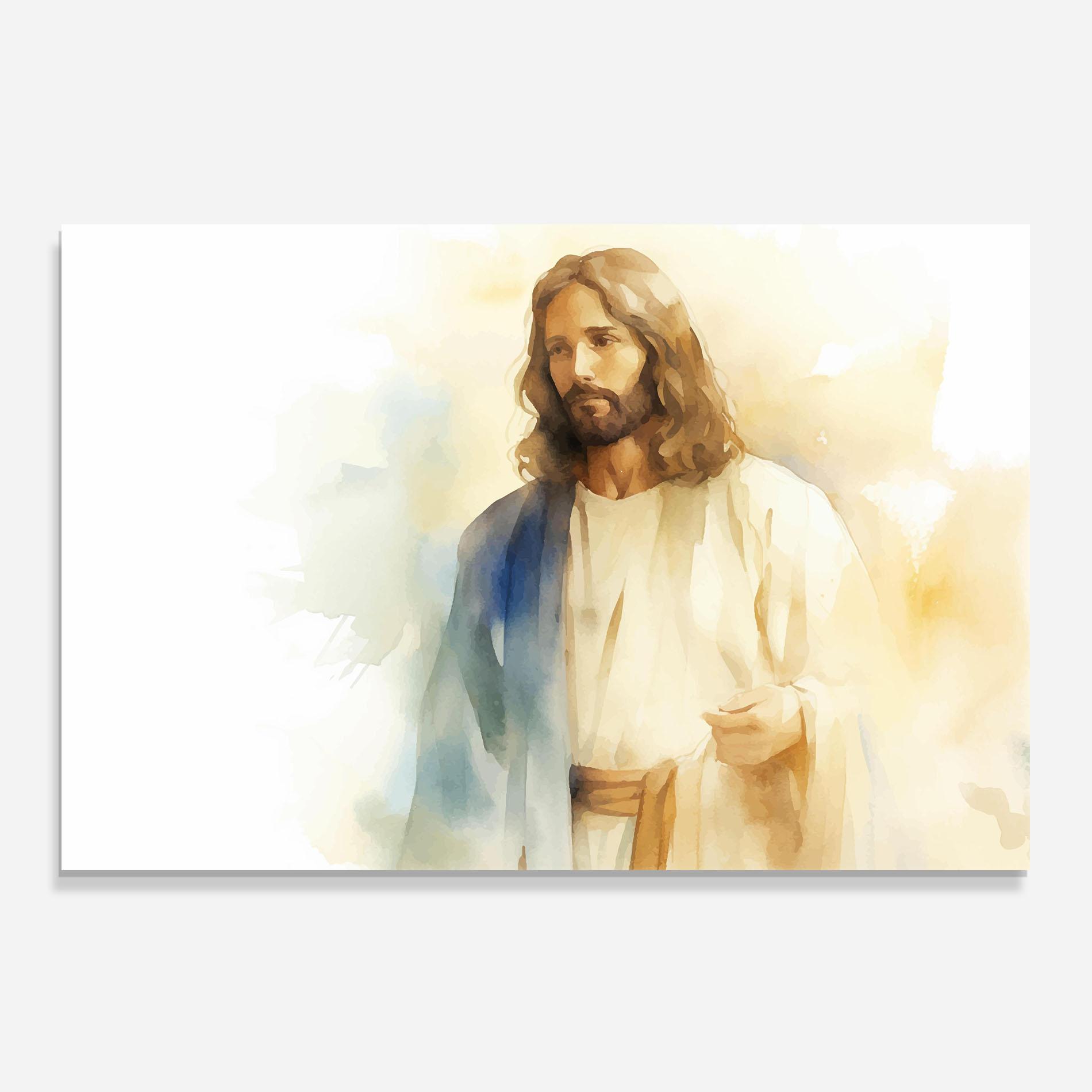 Panel Szklany do Kuchni Jesus Light Art mockup 0
