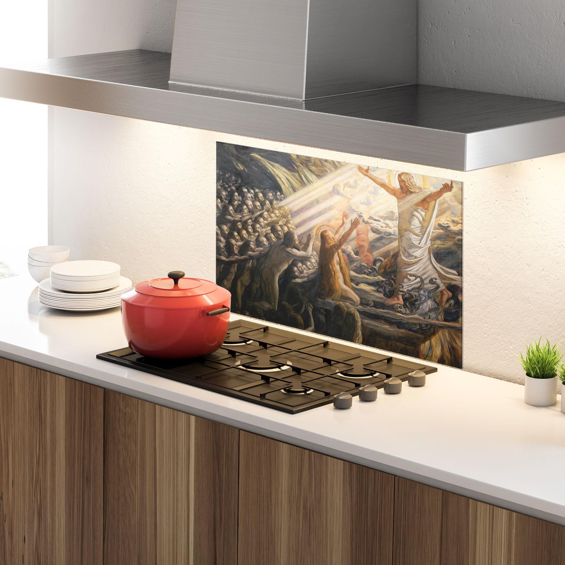 Panel Szklany do Kuchni Devine Jesus Art mockup 4