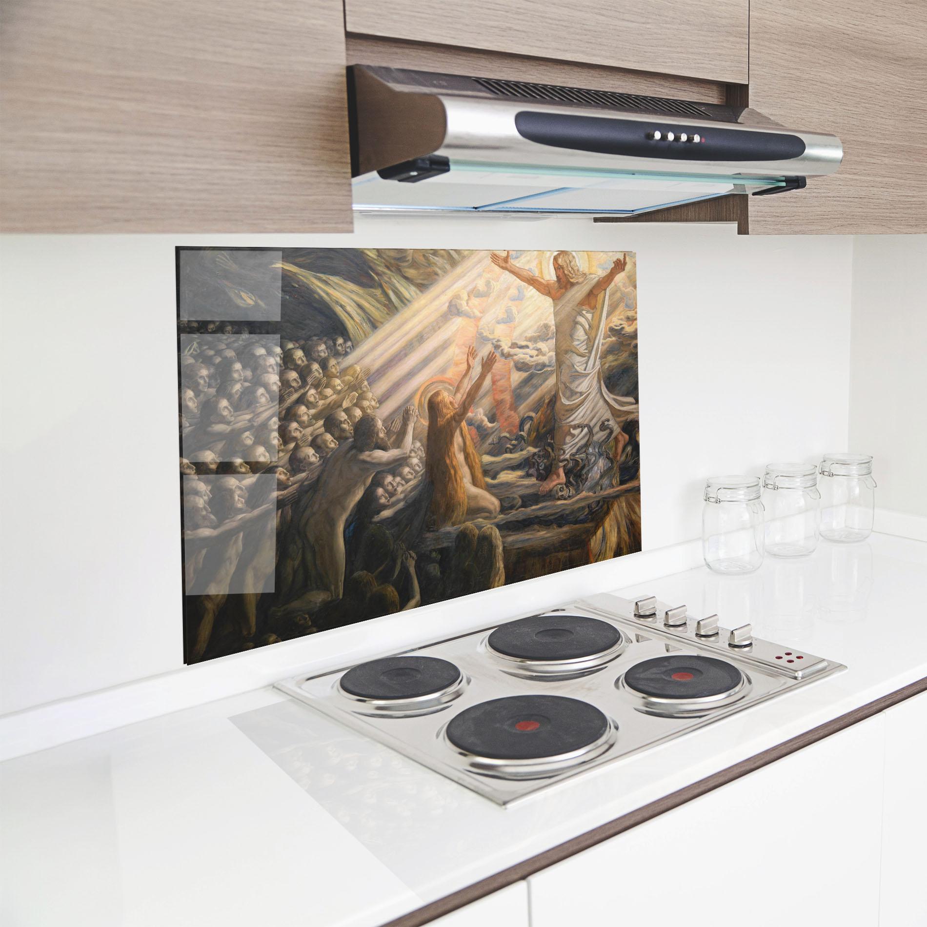 Panel Szklany do Kuchni Devine Jesus Art mockup 8