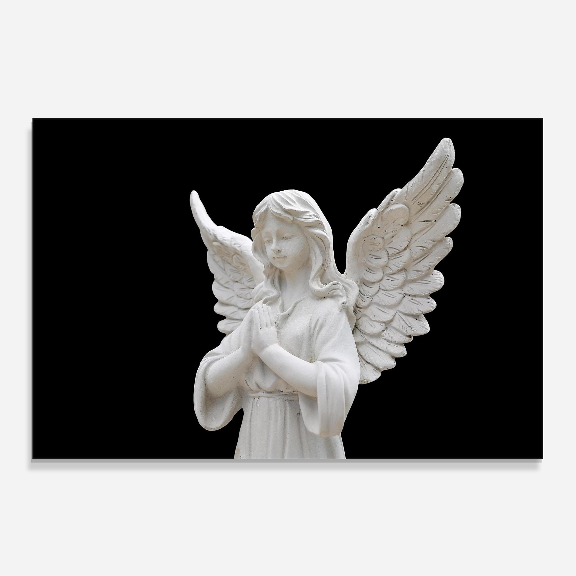 Panel Szklany do Kuchni Pretty Angel Statues mockup 0