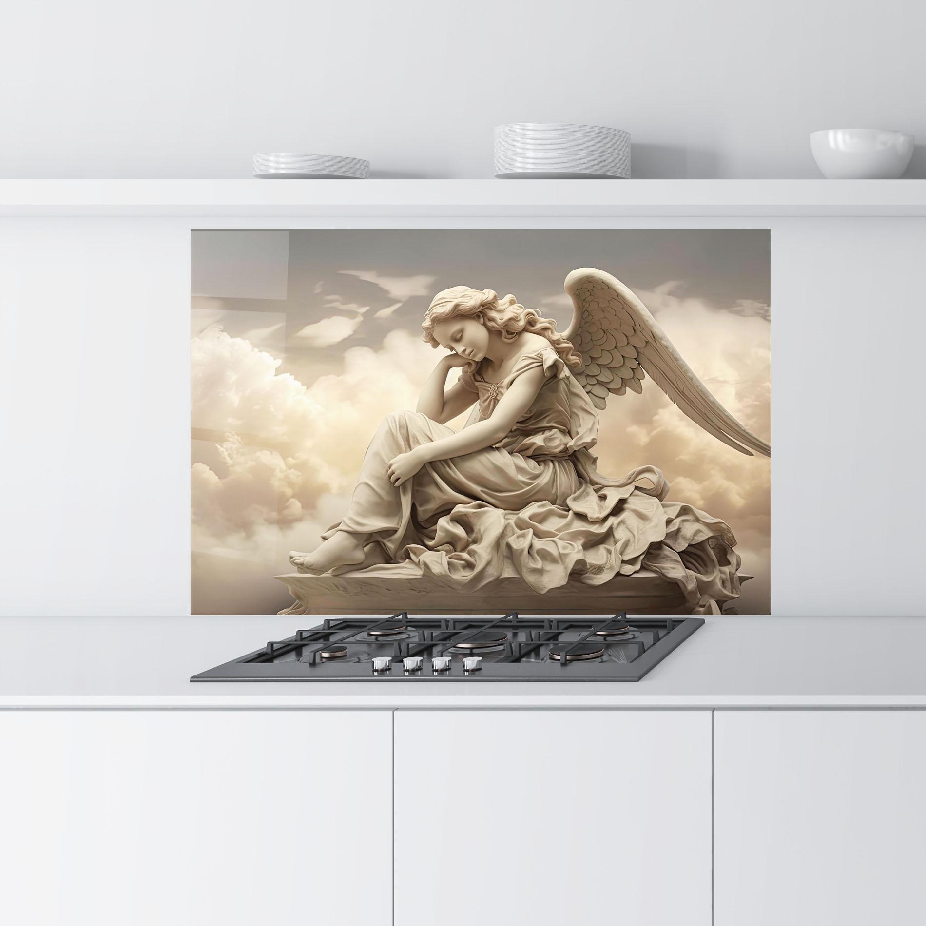 Panel Szklany do Kuchni Angel Guardian Cloud mockup 9