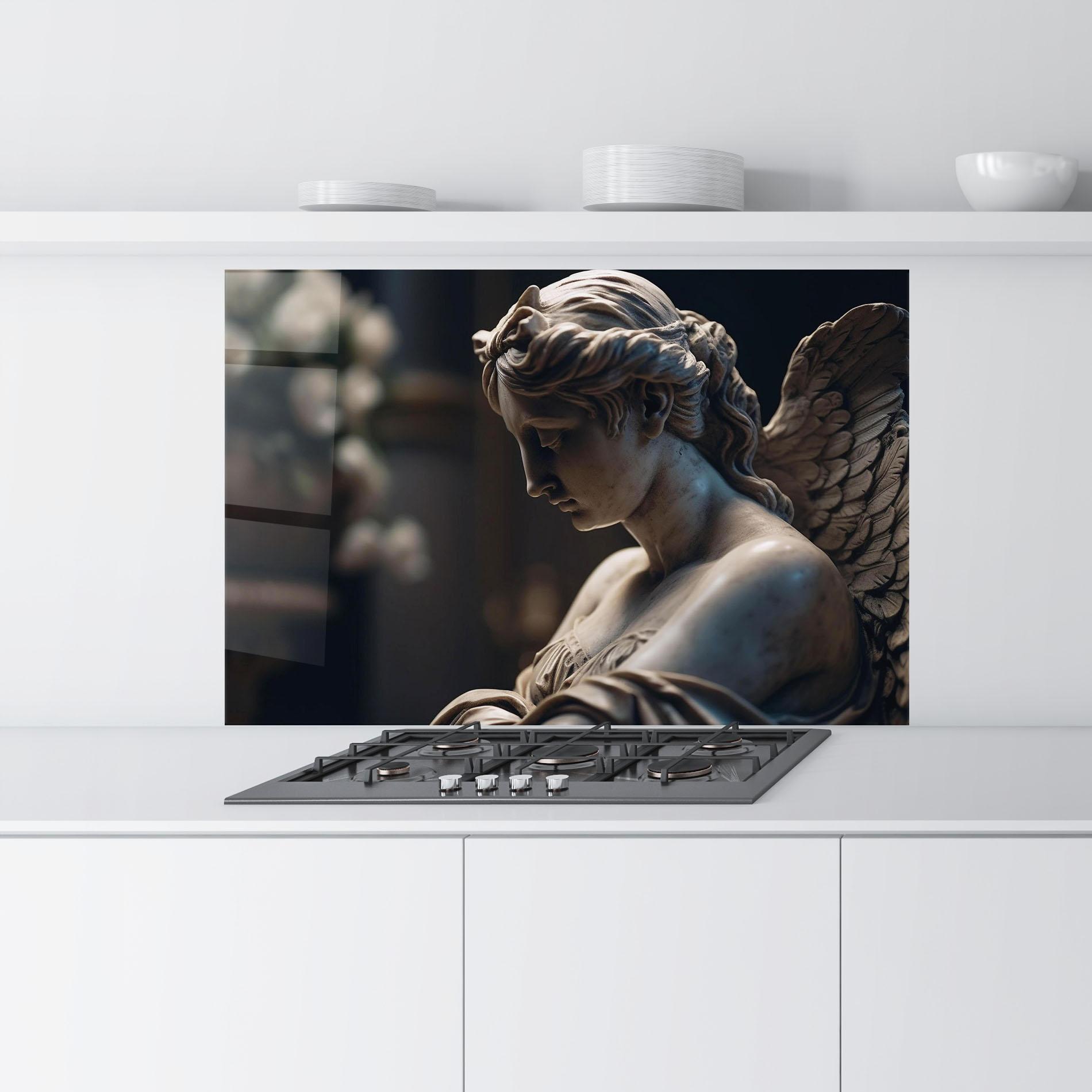 Panel Szklany do Kuchni Praying Woman mockup 9