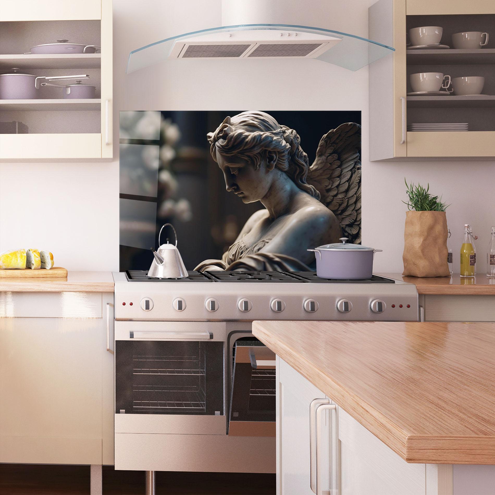 Panel Szklany do Kuchni Praying Woman mockup 1