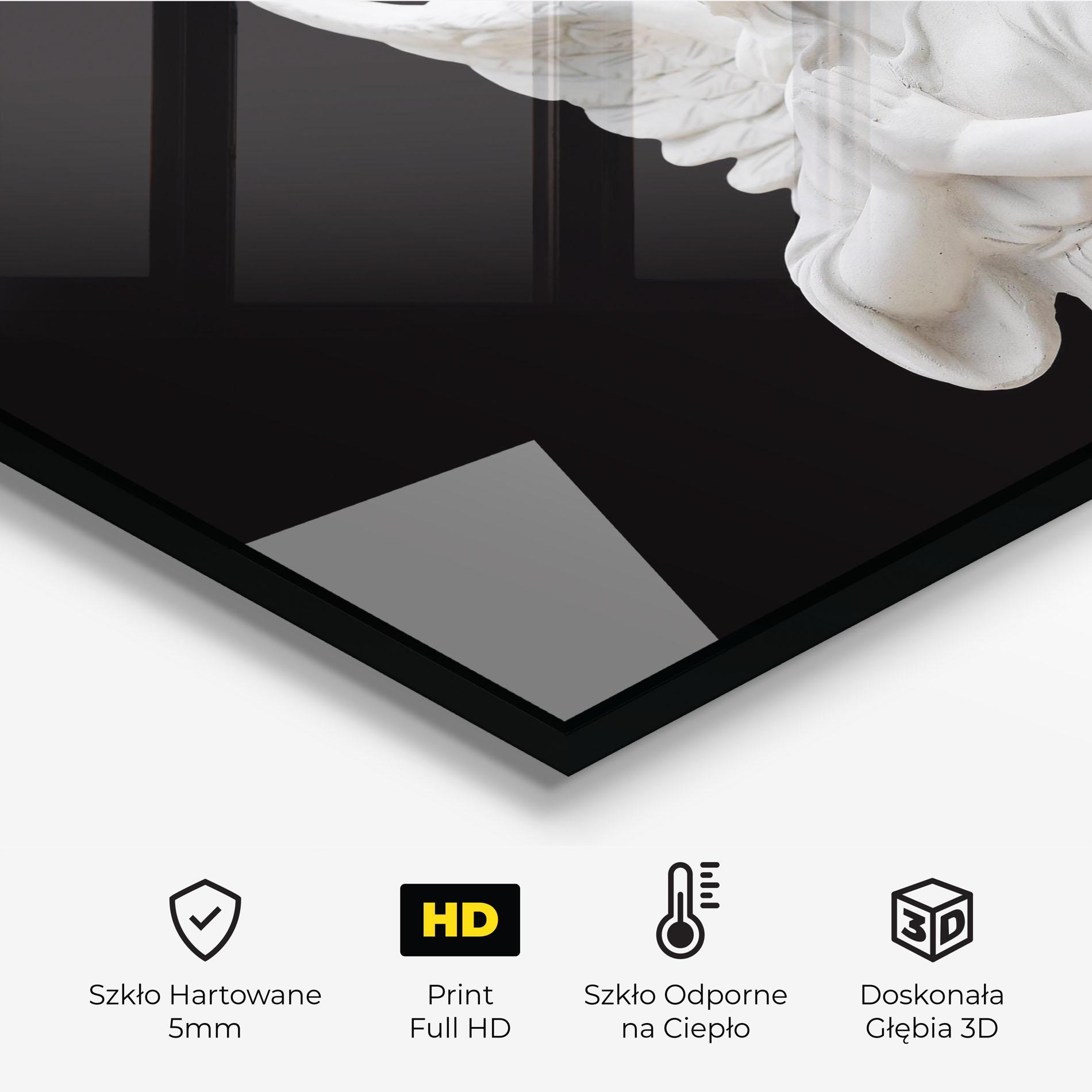 Panel Szklany do Kuchni Pretty Angel Statues mockup 2