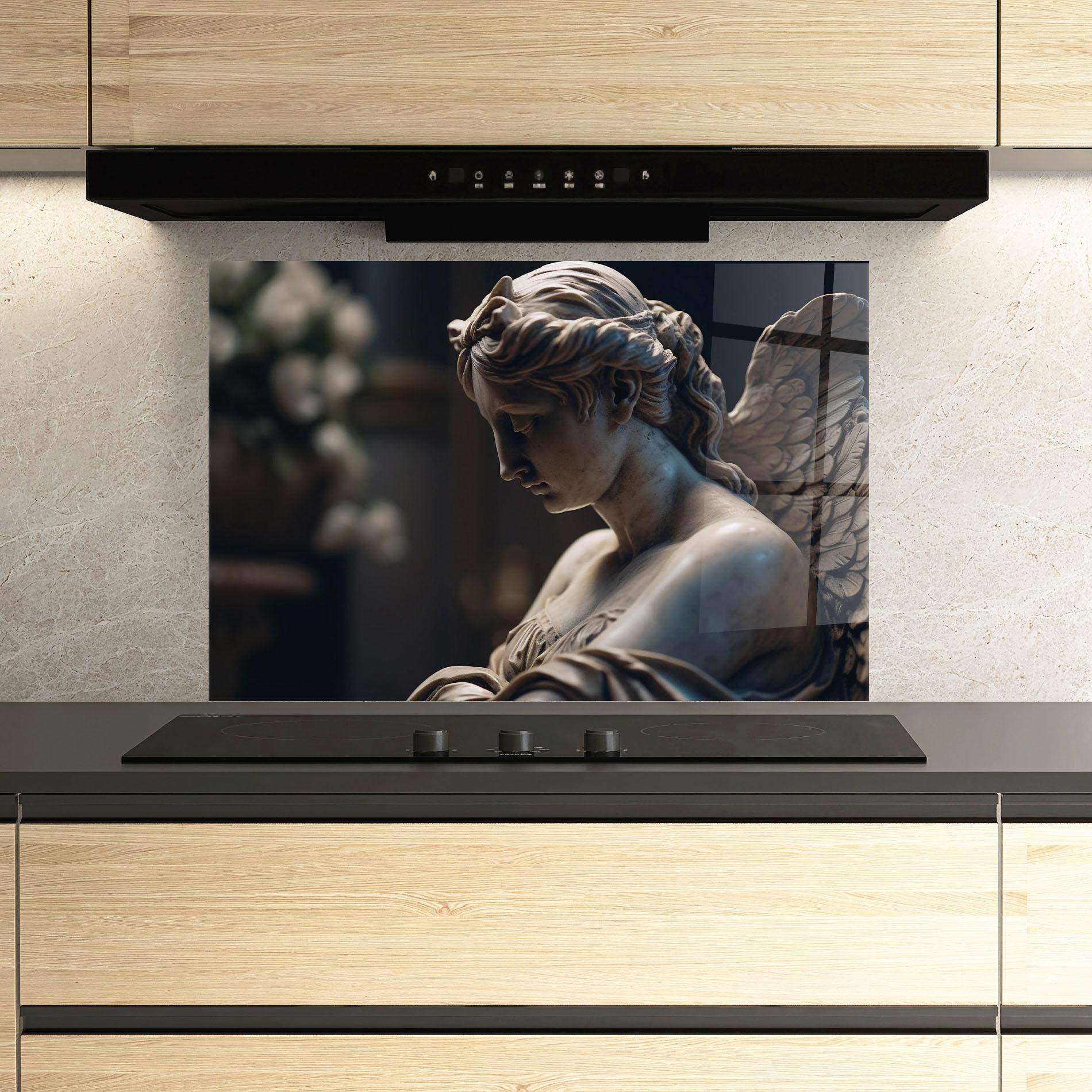 Panel Szklany do Kuchni Praying Woman mockup 3