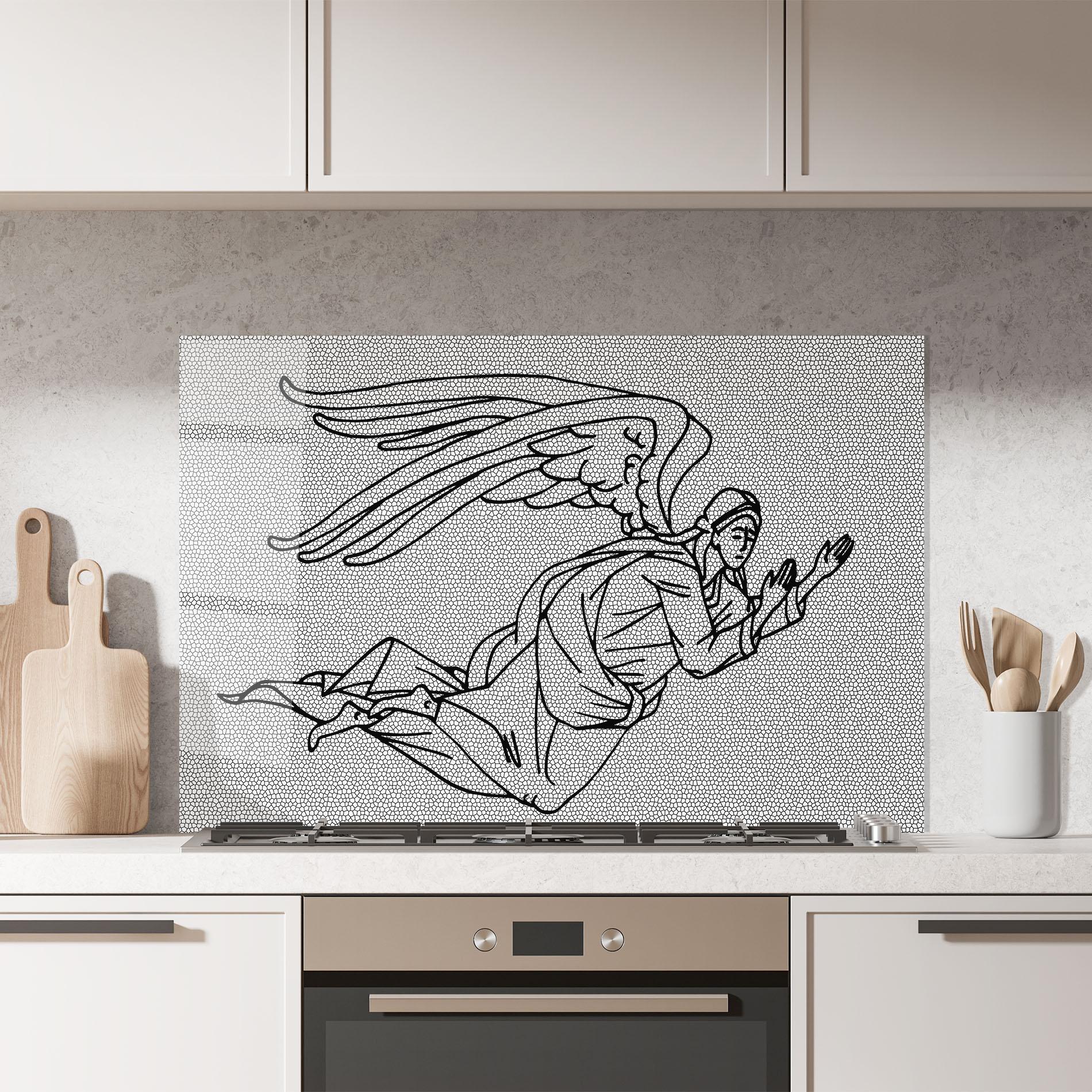 Panel Szklany do Kuchni Angel Flying mockup 7