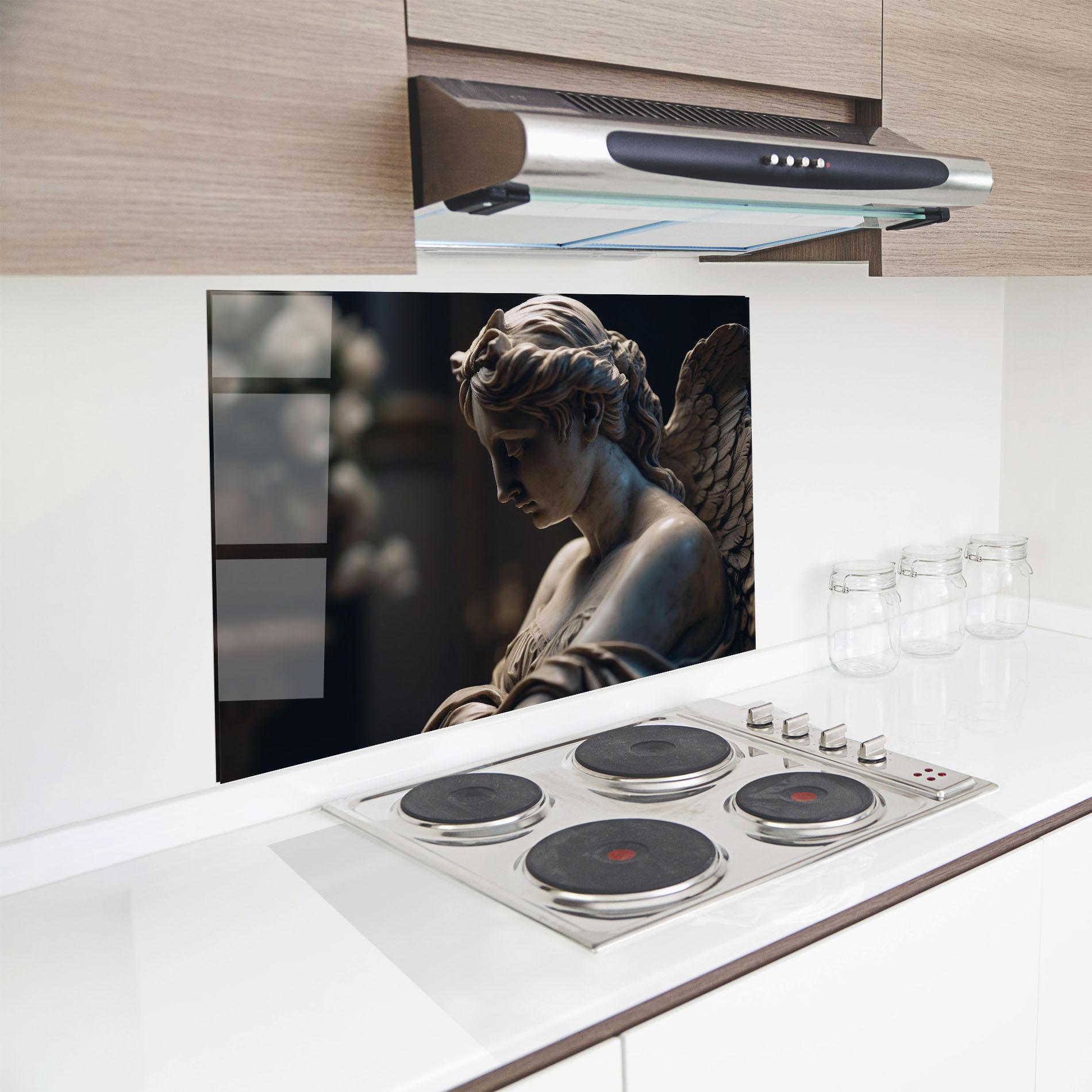 Panel Szklany do Kuchni Praying Woman mockup 8