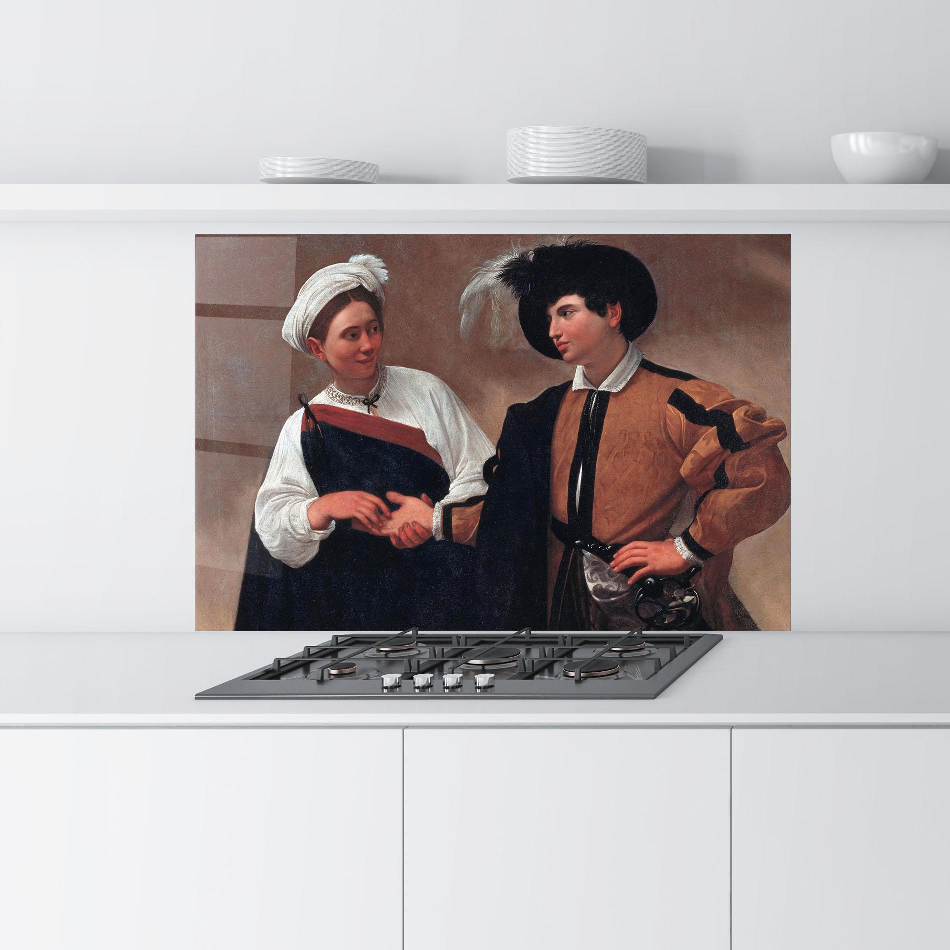 Panel Szklany do Kuchni Caravaggio Good Luck mockup 9