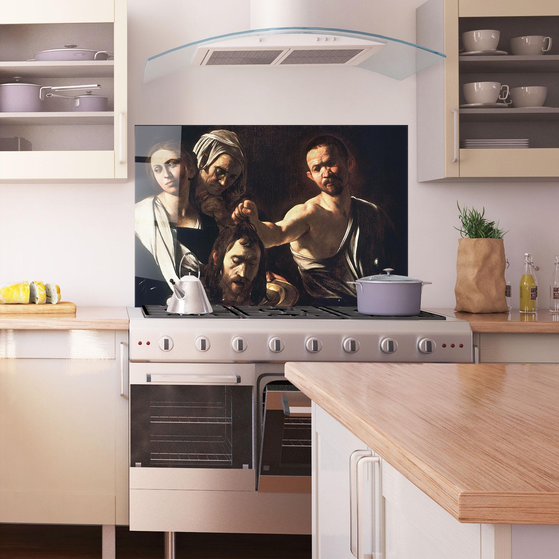 Panel Szklany do Kuchni Salome With The Head Of John mockup 1