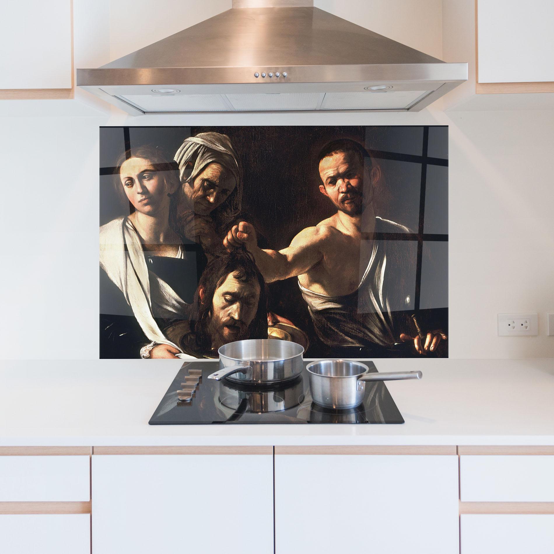 Panel Szklany do Kuchni Salome With The Head Of John mockup 5